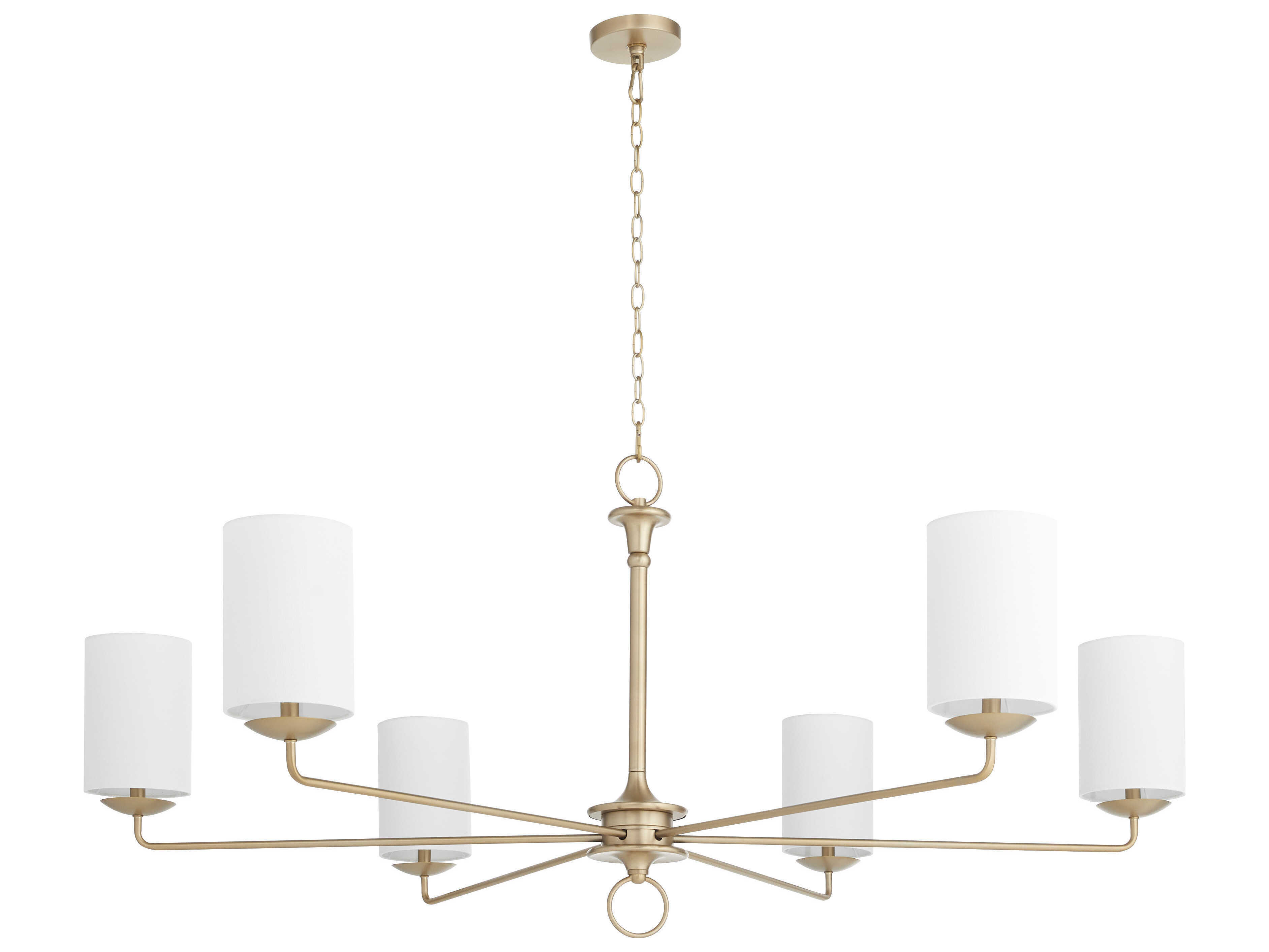 Cyan Design Ginevra 6-Light Aged Brass Cylinder Chandelier