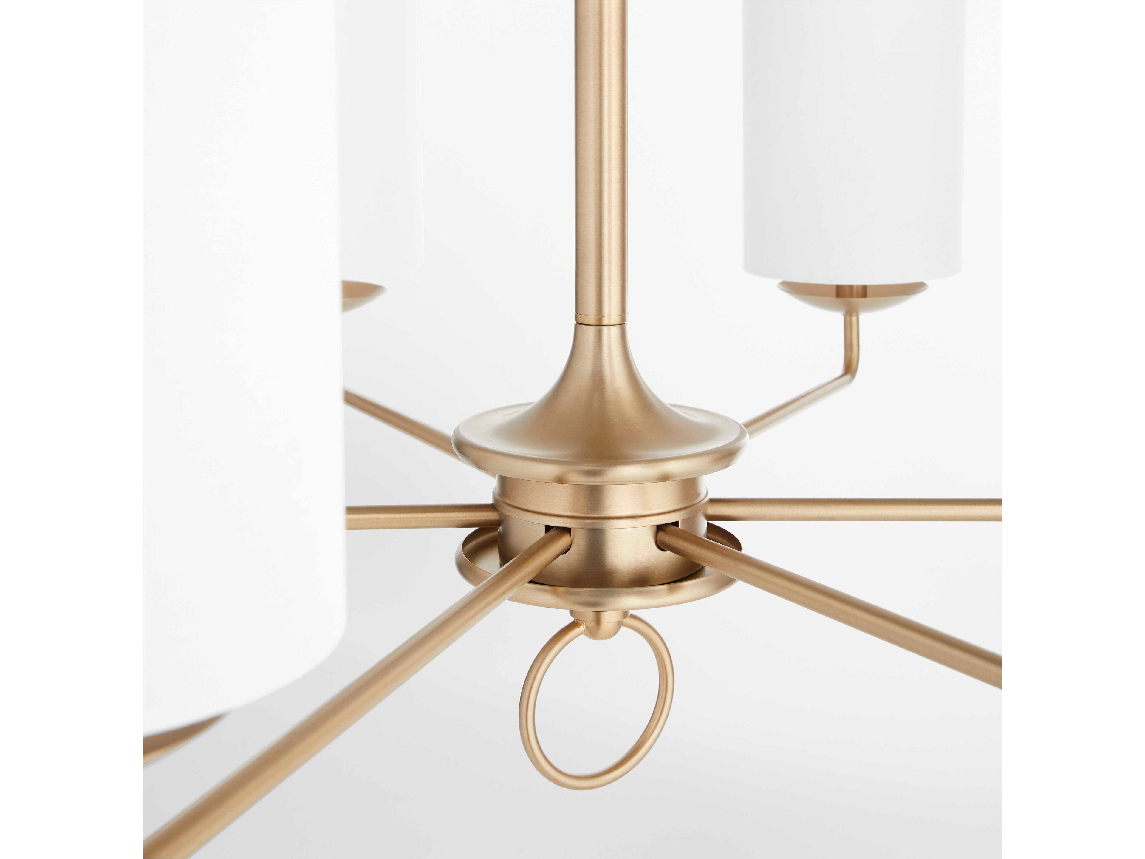 Cyan Design Ginevra 6-Light Aged Brass Cylinder Chandelier