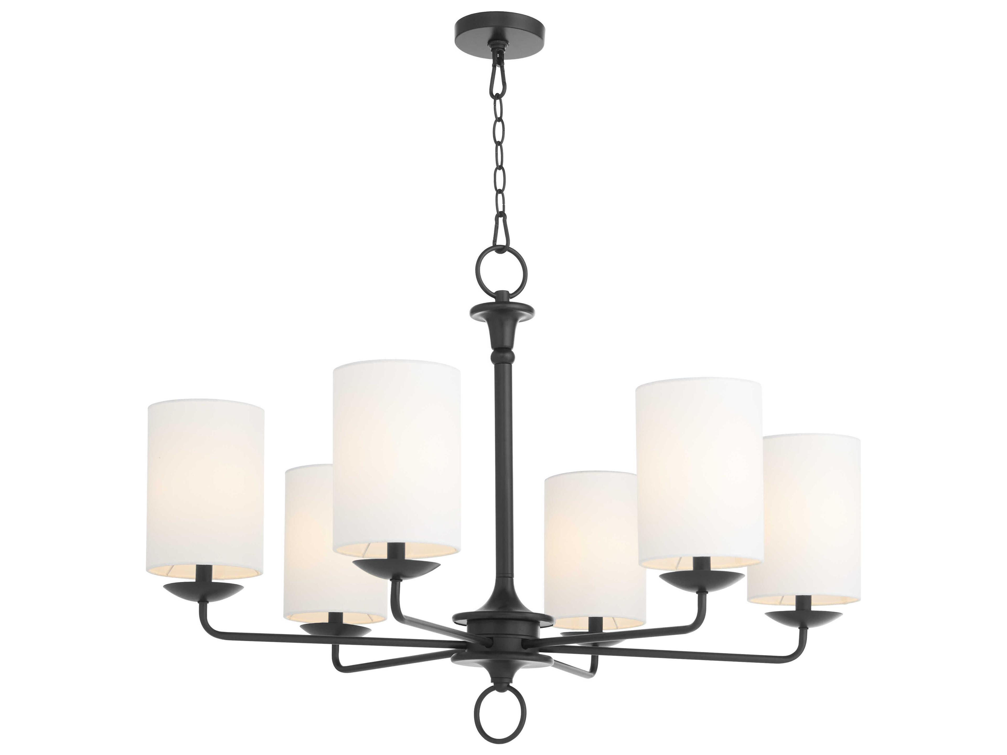 Cyan Design Ginevra 6-Light Black Cylinder Chandelier