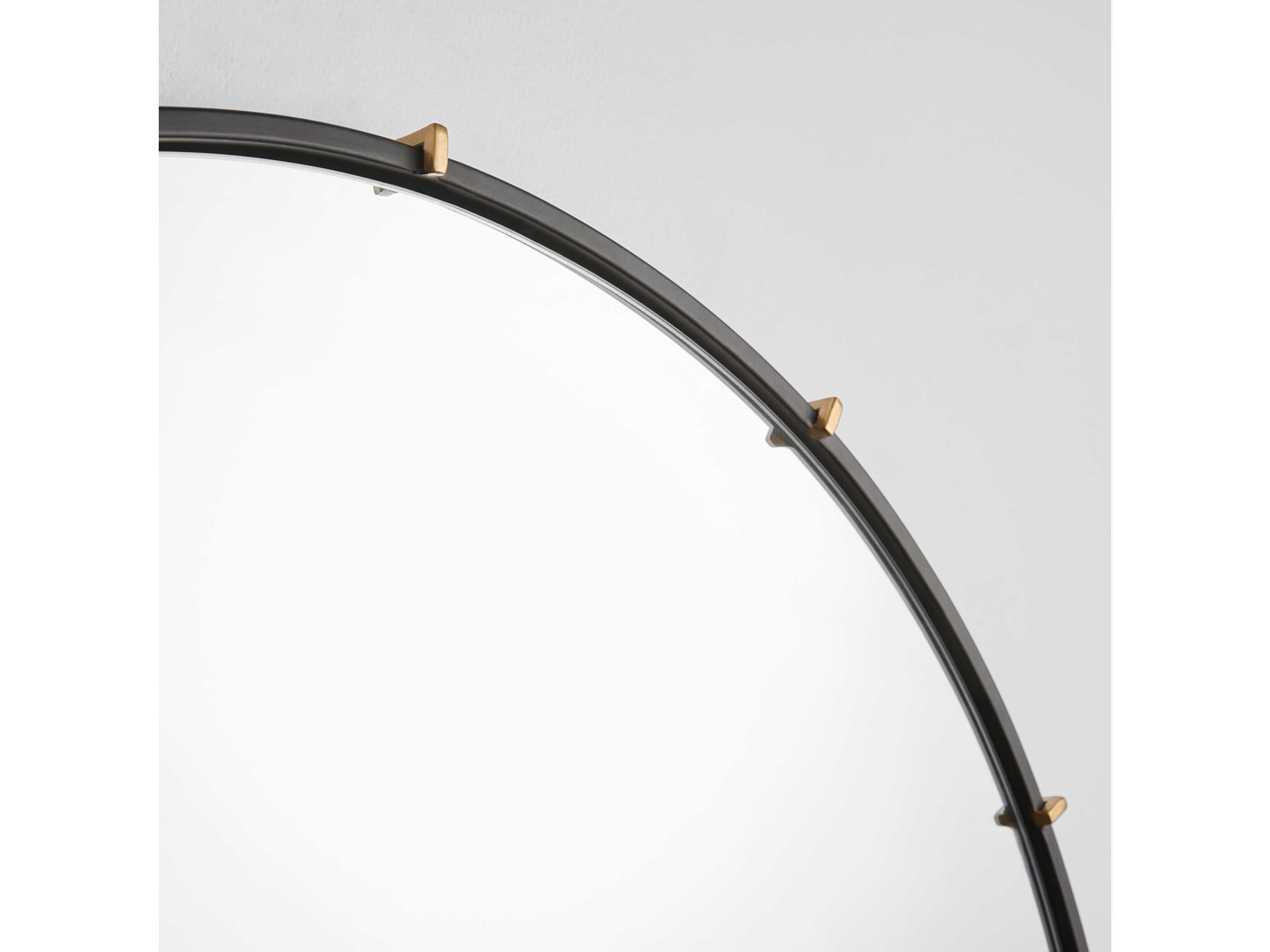 Cyan Design Klipp Black Round Wall Mirror