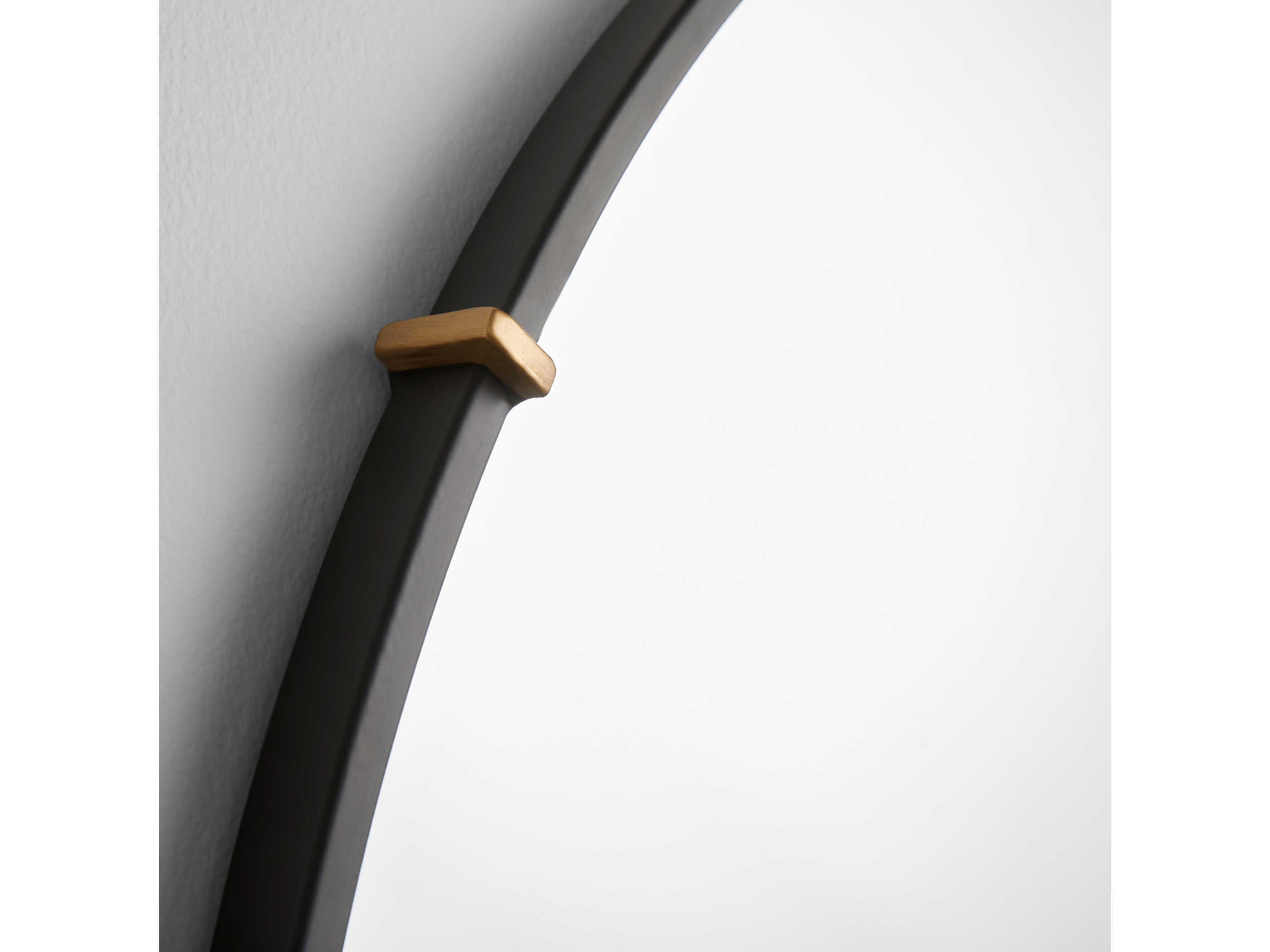 Cyan Design Klipp Black Round Wall Mirror