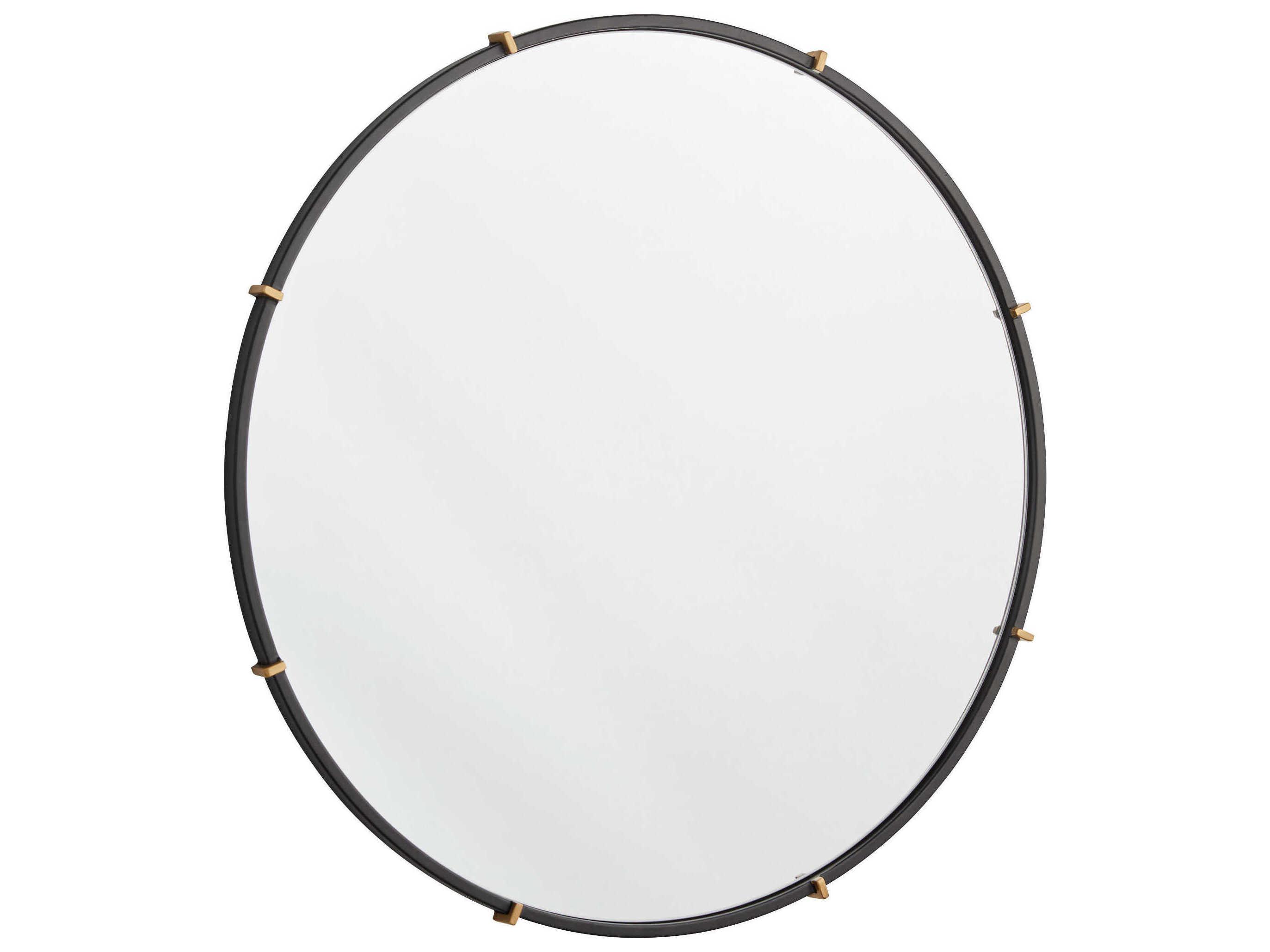 Cyan Design Klipp Black Round Wall Mirror