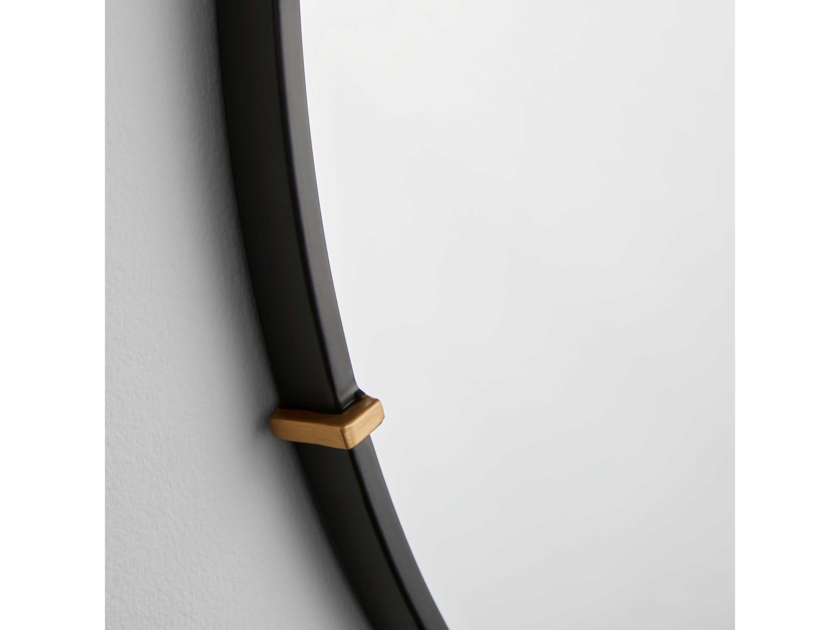 Cyan Design Klipp Black Round Wall Mirror