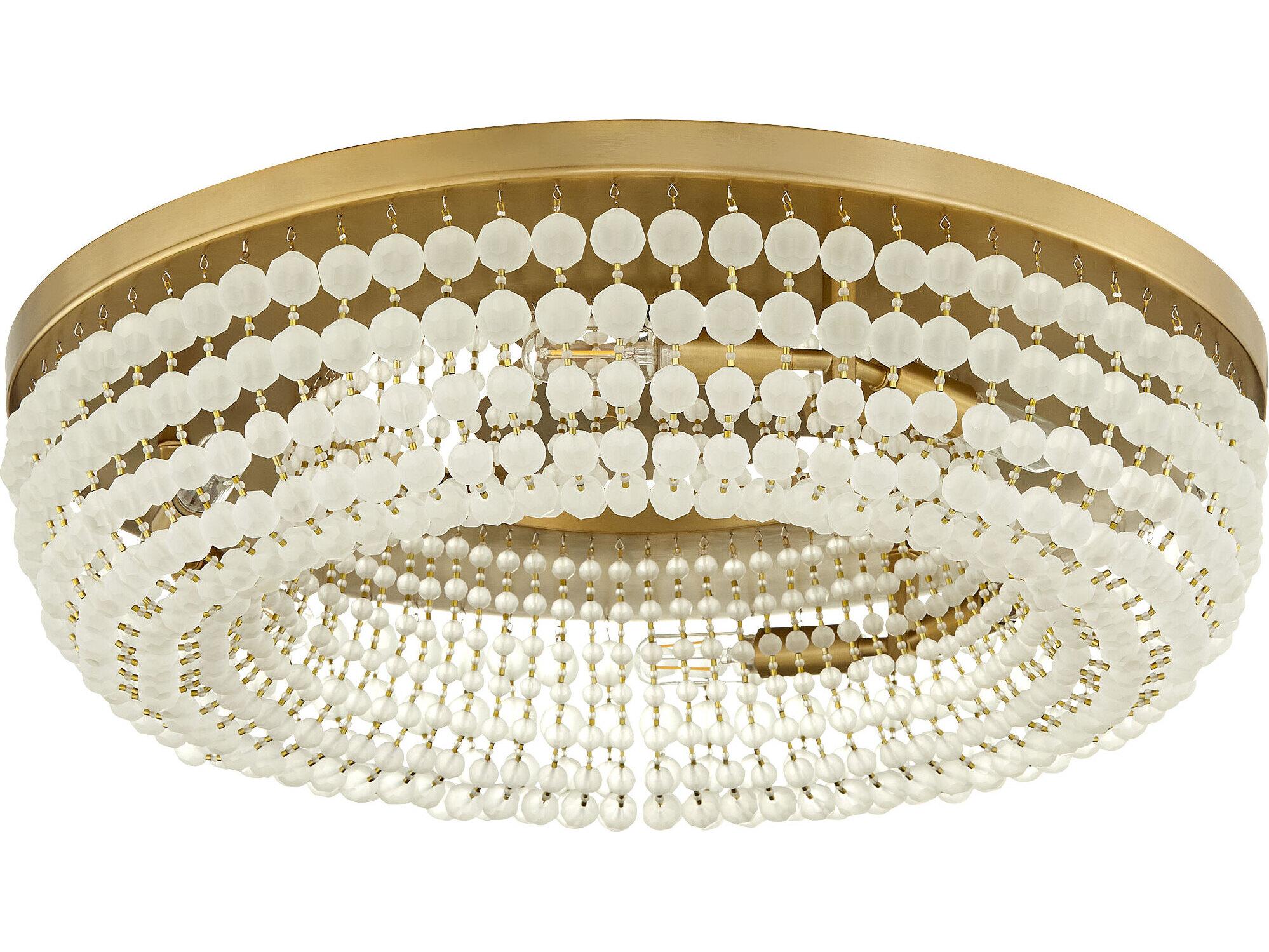 Cyan Design Ophelia 6-Light Aged Brass Round Flush Mount