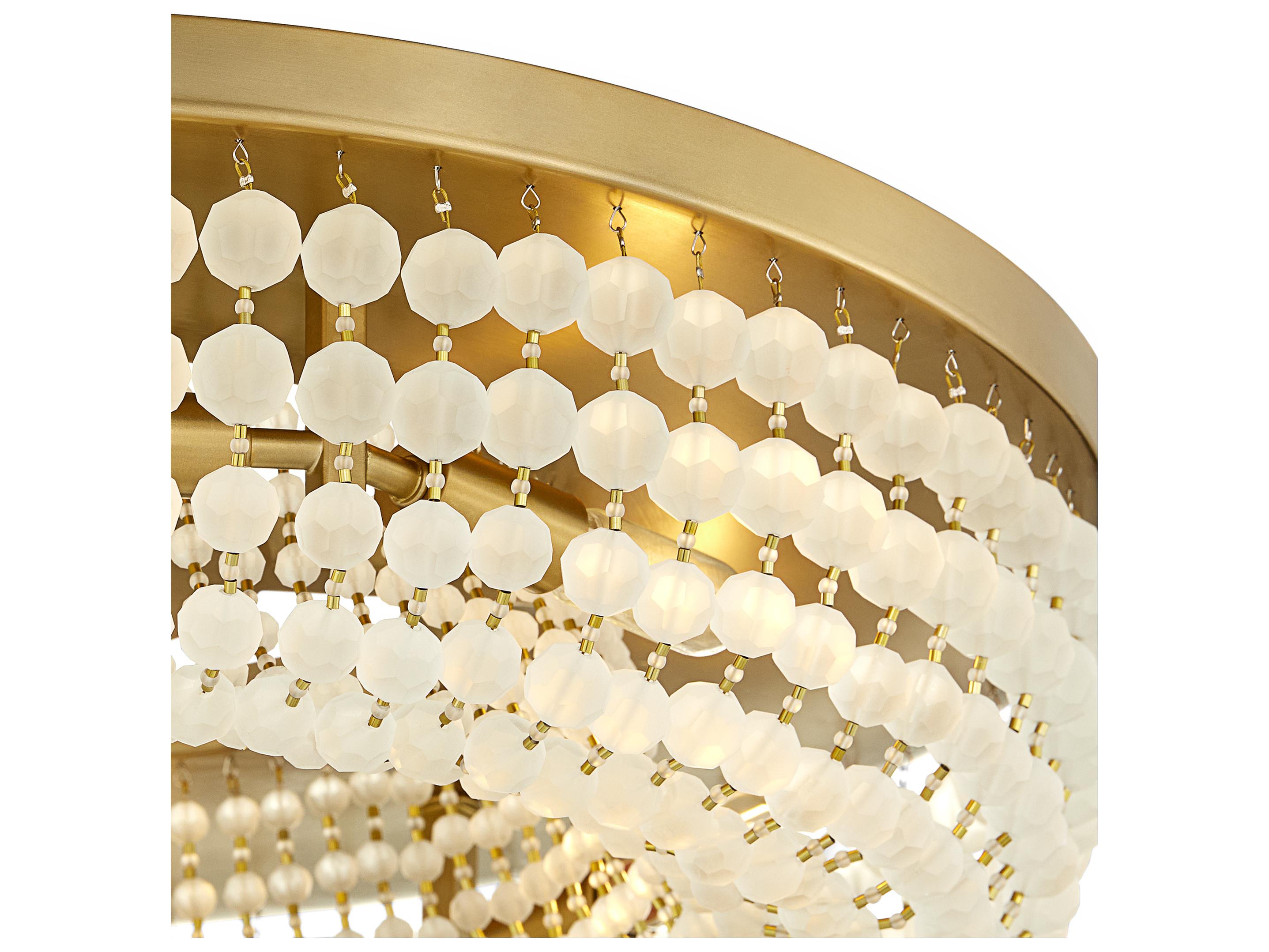 Cyan Design Ophelia 6-Light Aged Brass Round Flush Mount