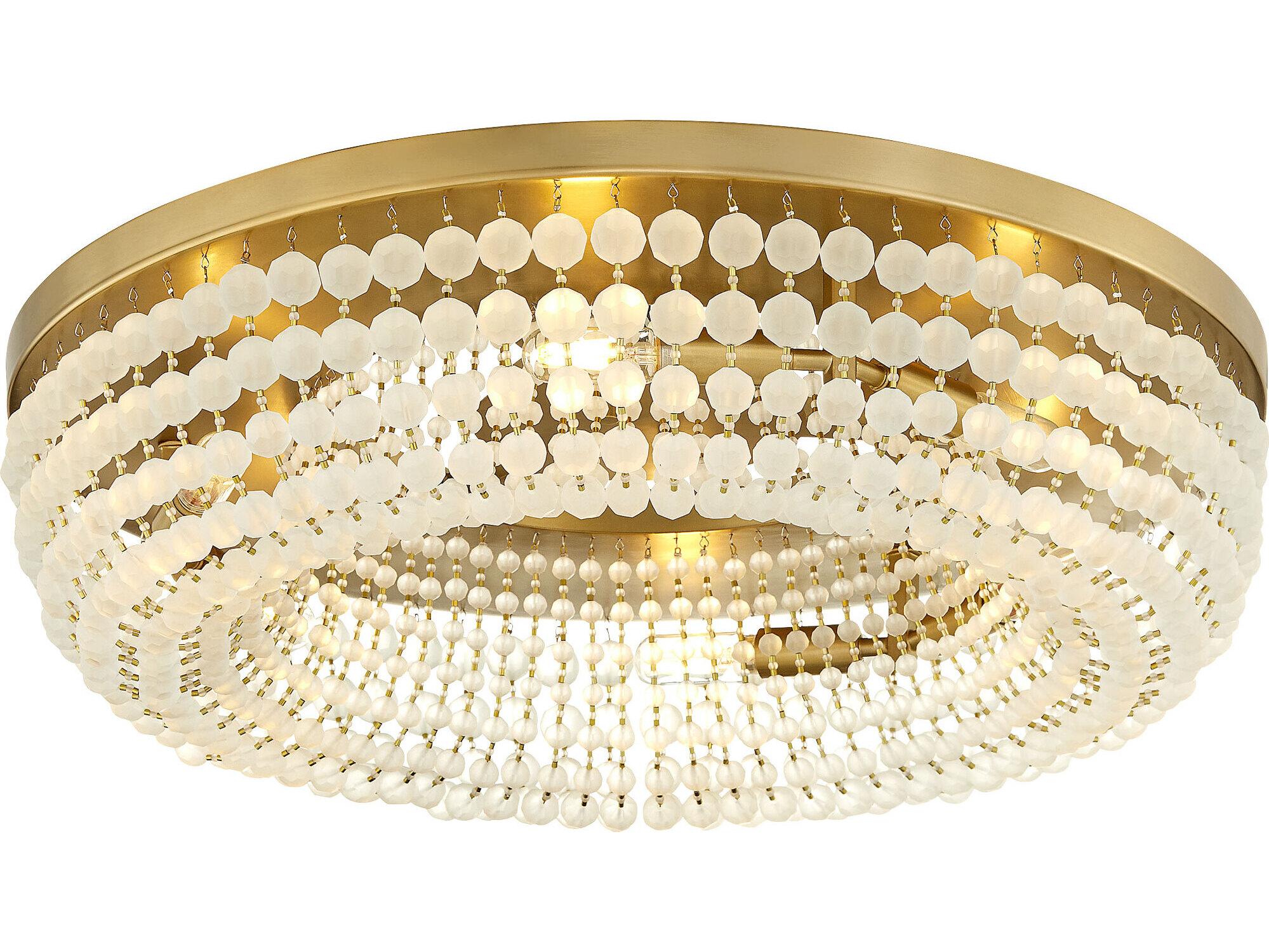 Cyan Design Ophelia 6-Light Aged Brass Round Flush Mount
