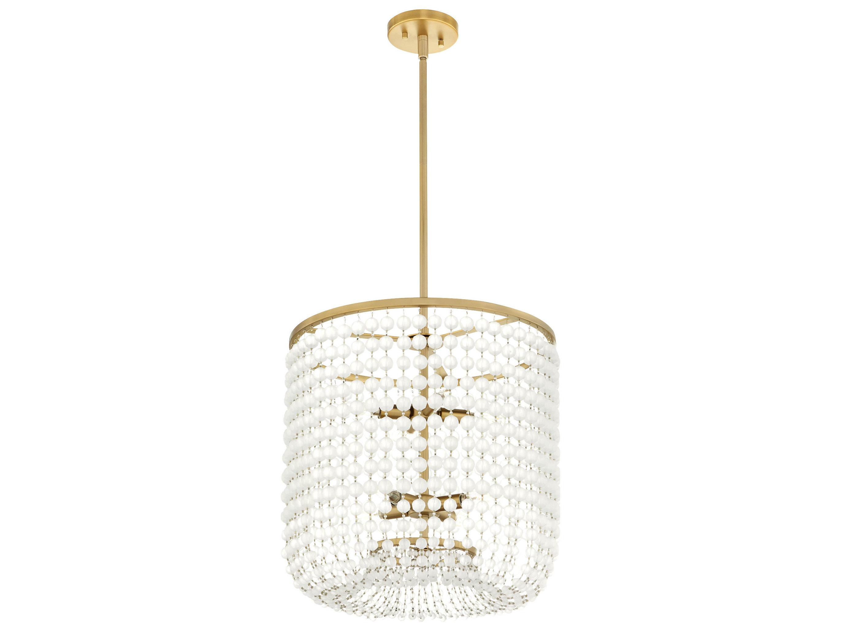 Cyan Design Ophelia 8-Light Aged Brass Drum Pendant