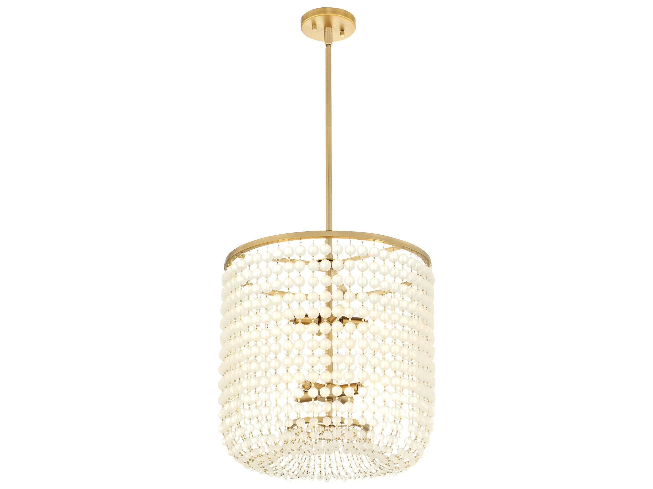 Cyan Design Ophelia 8-Light Aged Brass Drum Pendant