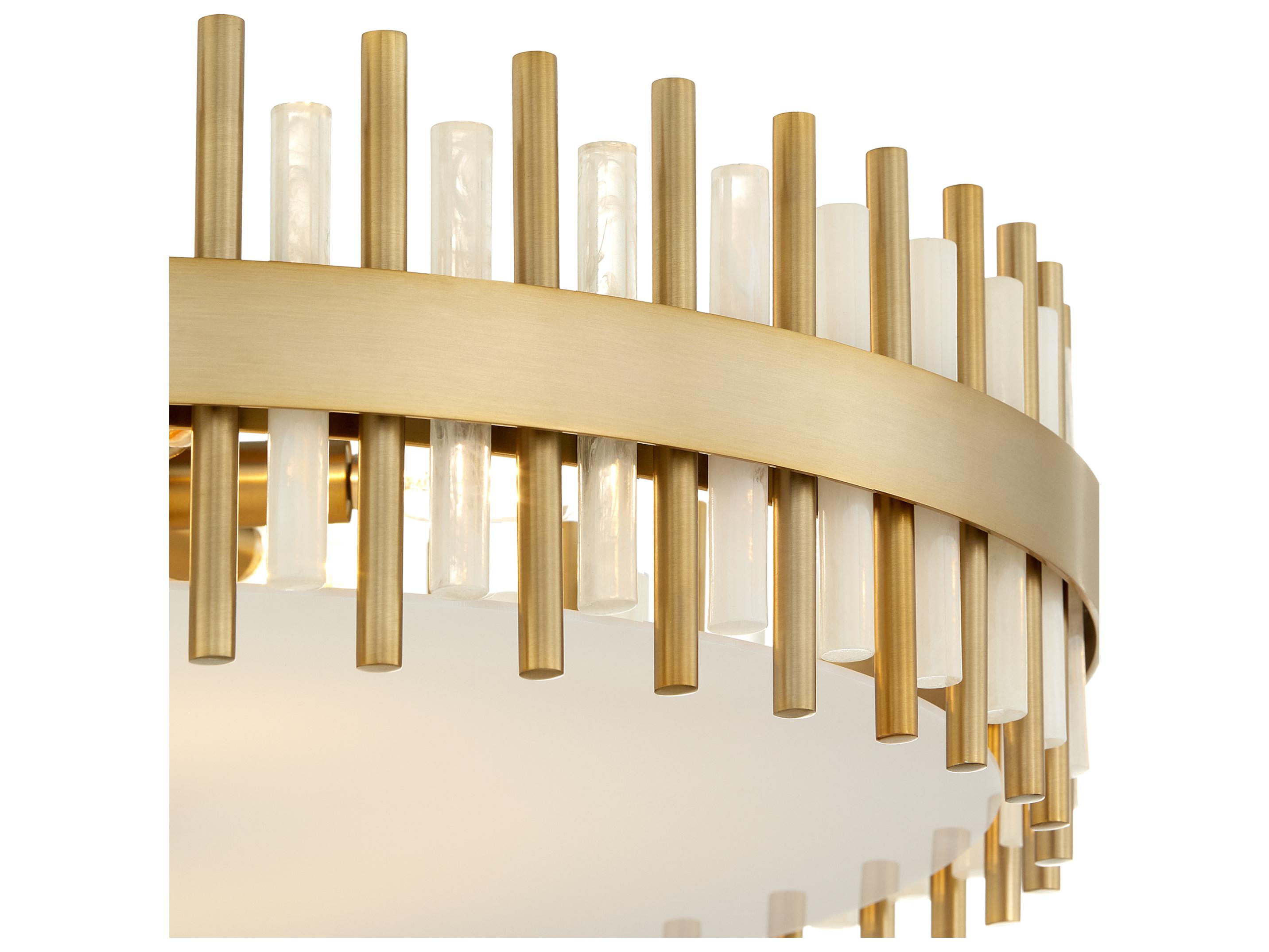 Cyan Design Cassio 6-Light Aged Brass Drum Round Pendant