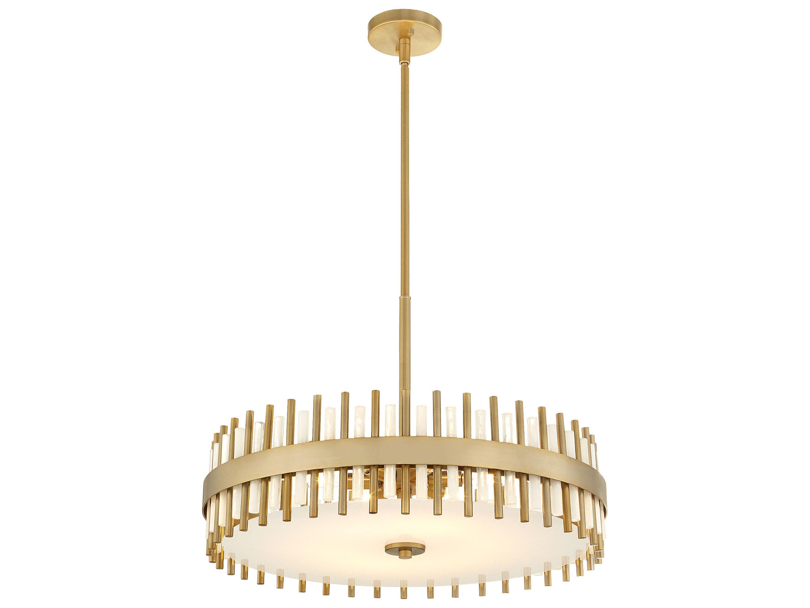 Cyan Design Cassio 6-Light Aged Brass Drum Round Pendant
