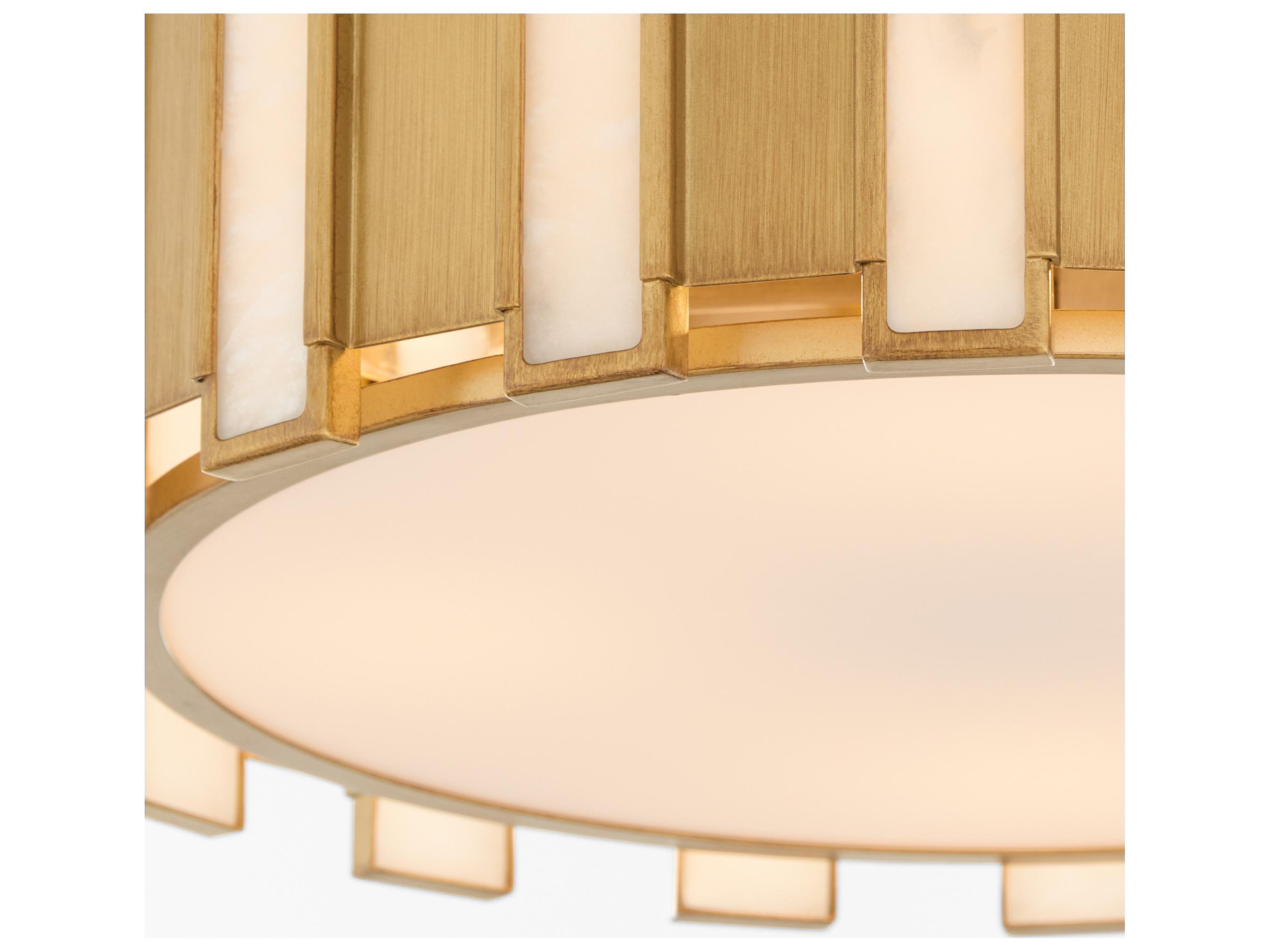 Cyan Design Volterra Aged Brass Drum Round Flush Mount