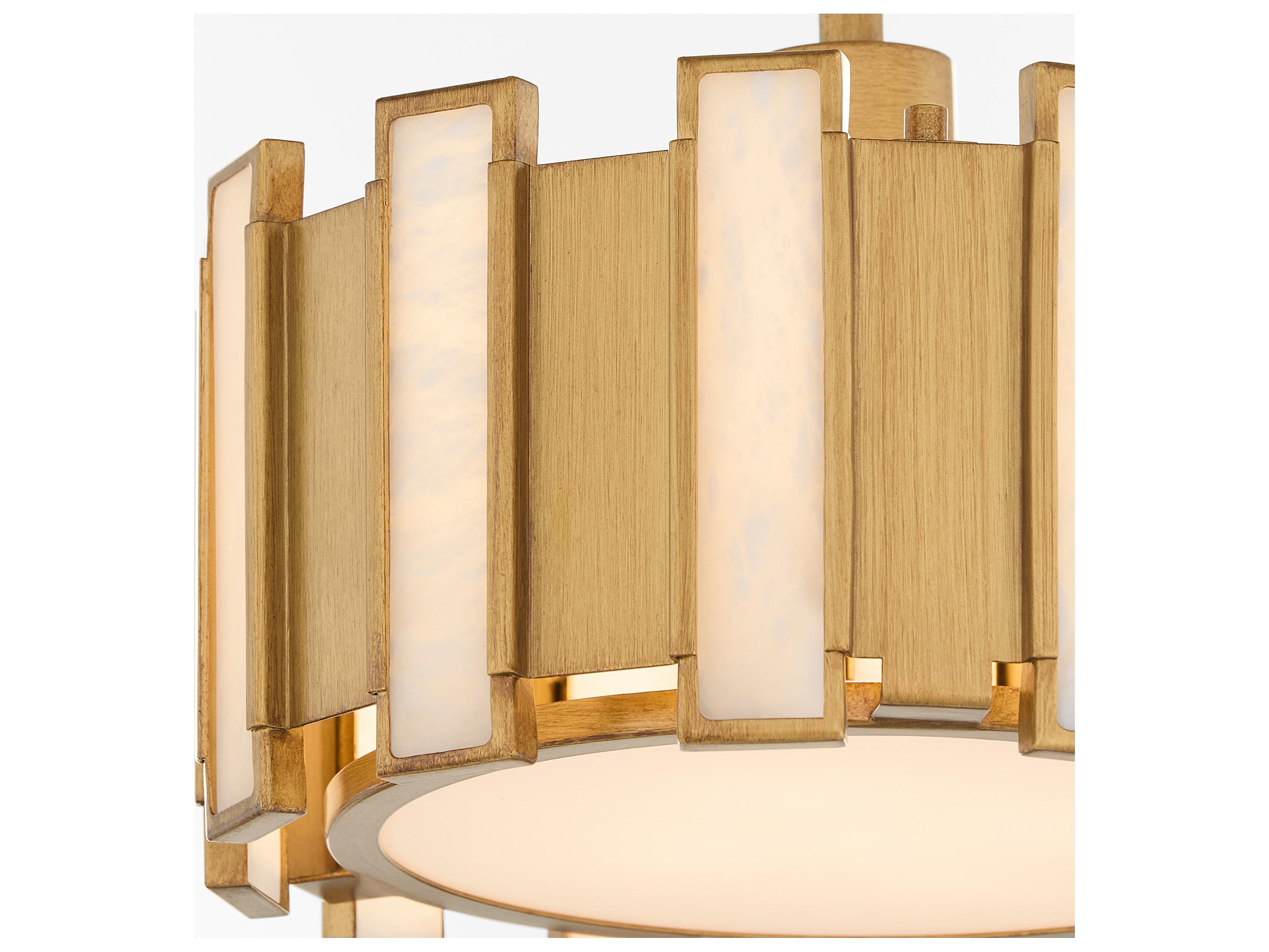 Cyan Design Volterra 1-Light Aged Brass Drum Round Mini Pendant