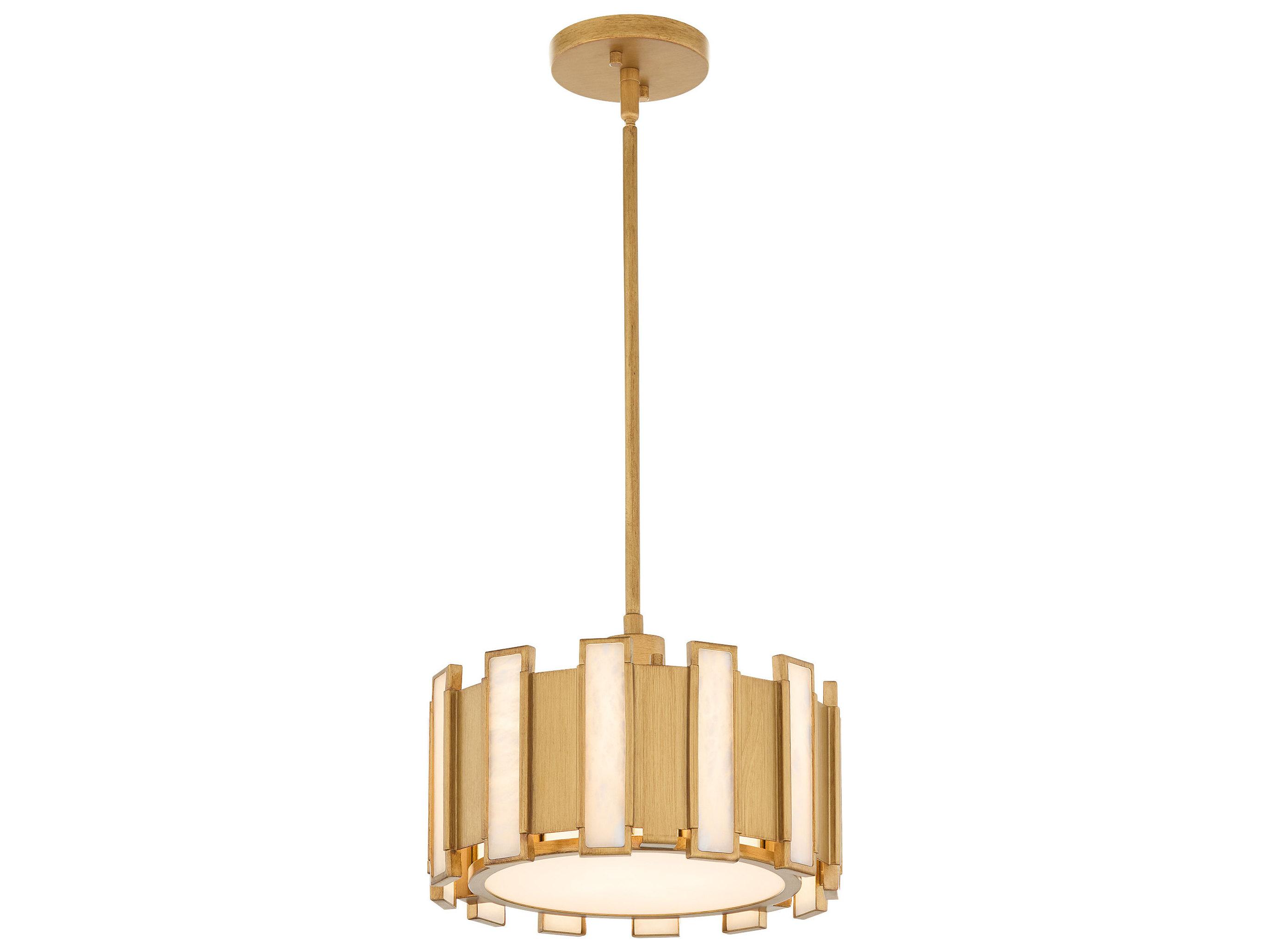 Cyan Design Volterra 1-Light Aged Brass Drum Round Mini Pendant