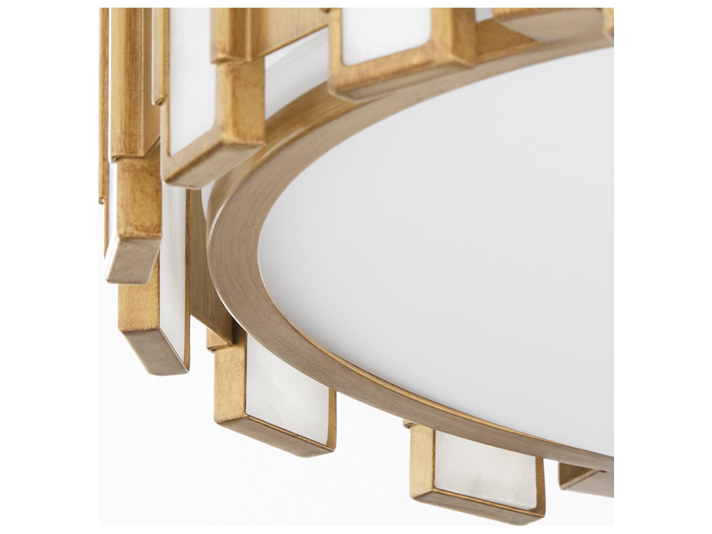 Cyan Design Volterra 4-Light Aged Brass Drum Round Pendant