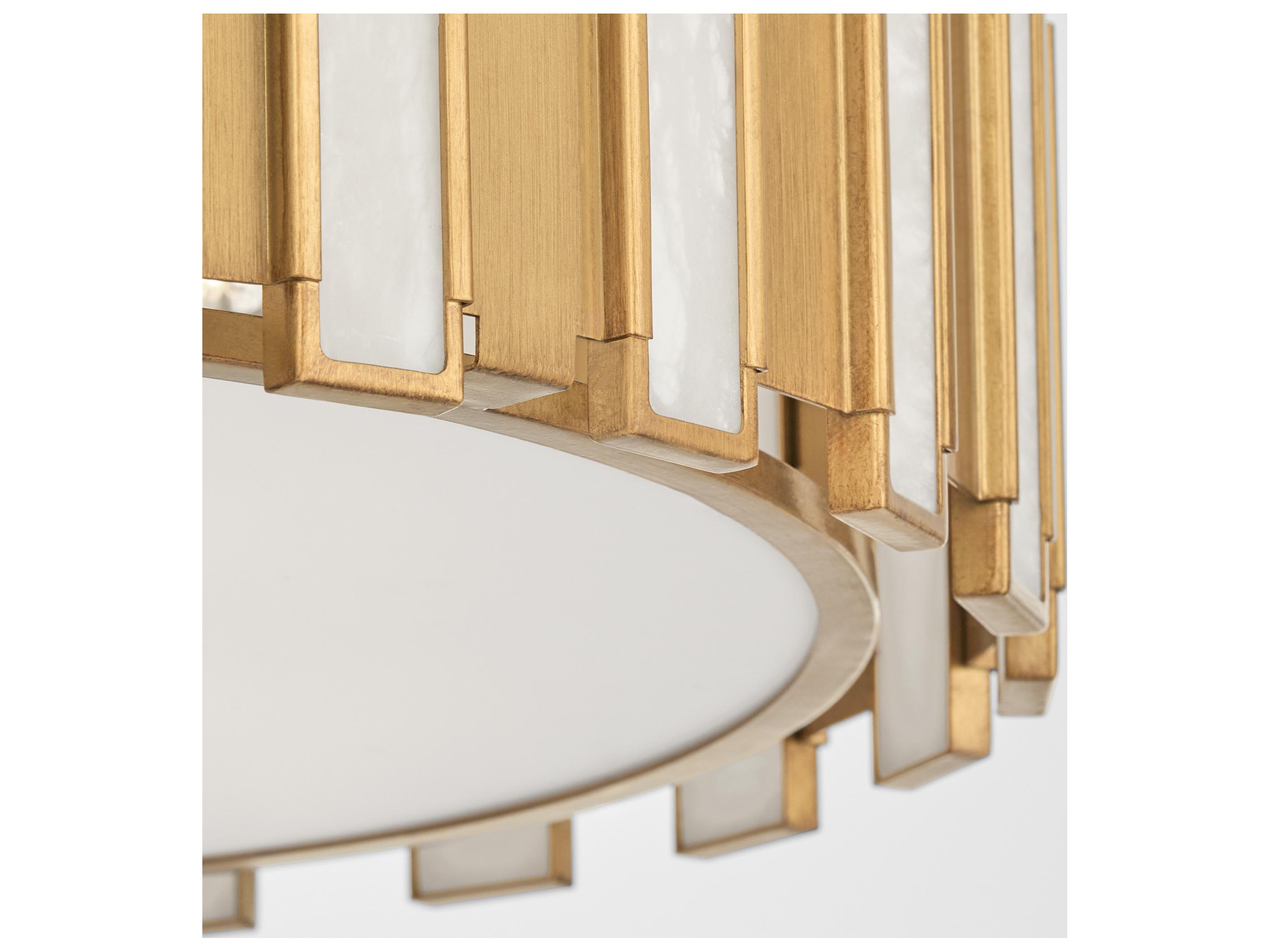 Cyan Design Volterra 5-Light Aged Brass Drum Round Pendant