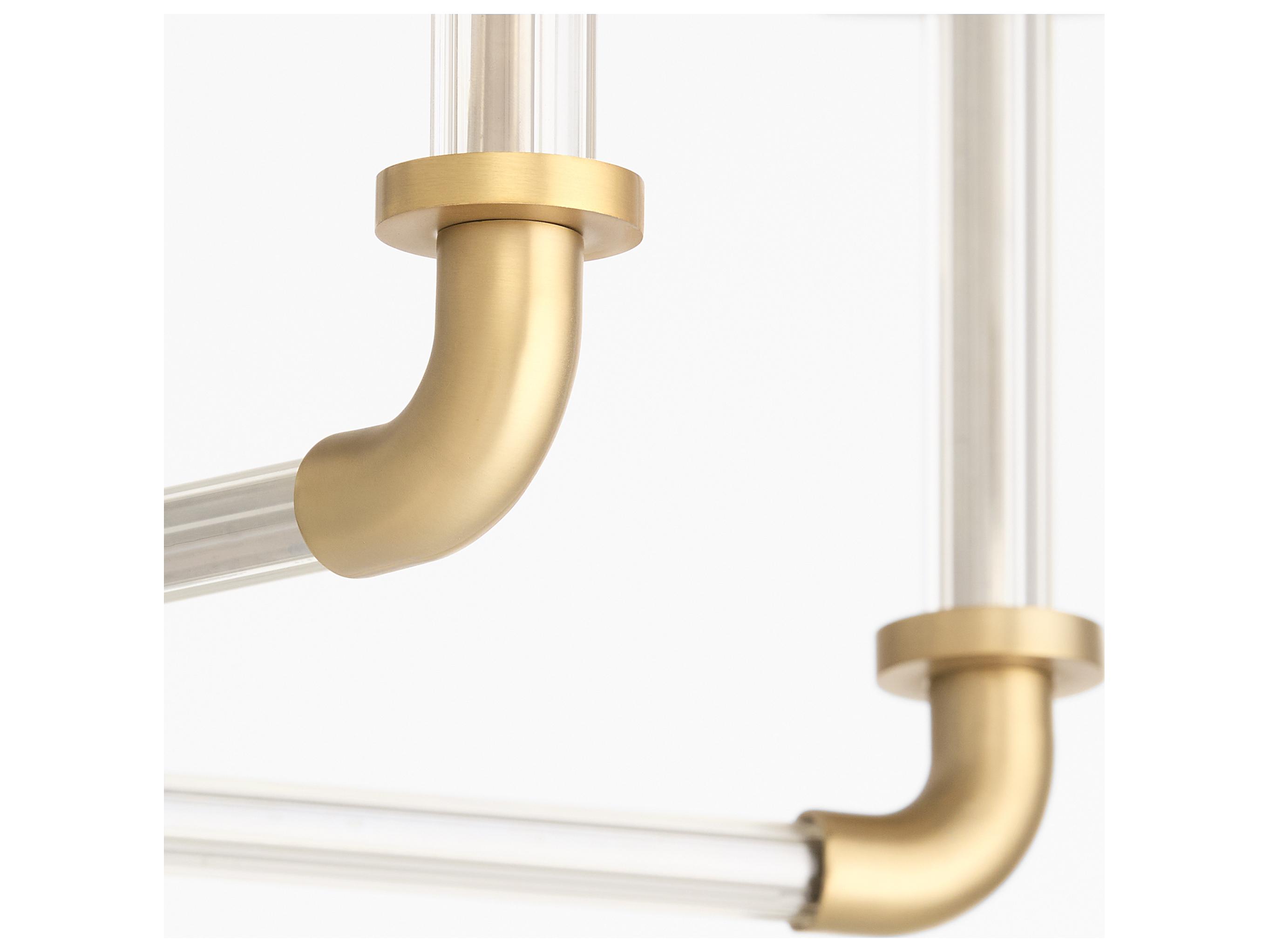 Cyan Design Hightower 5-Light Clear And Aged Brass Candelabra Chandelier