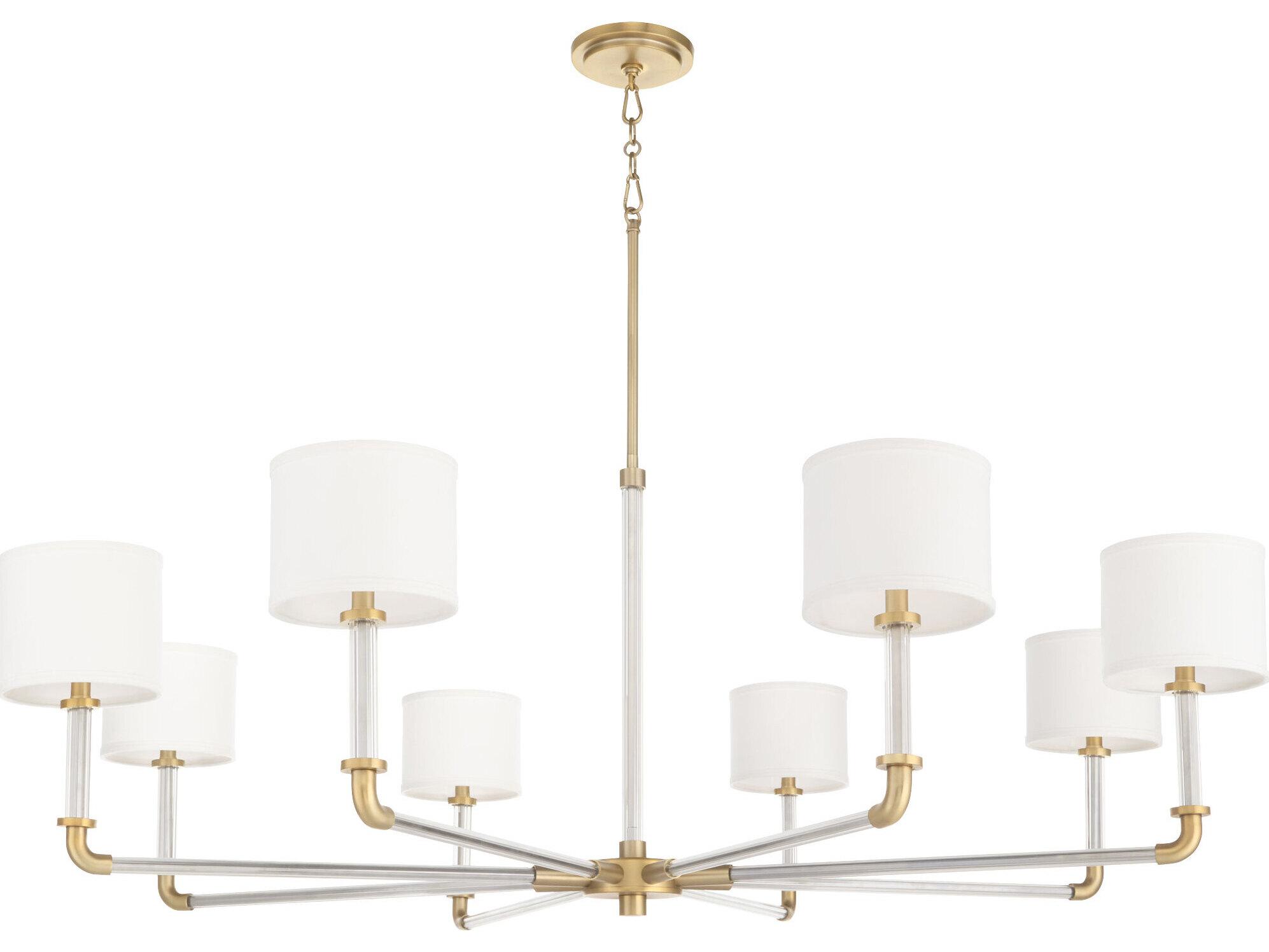 Cyan Design Hightower 8-Light Clear And Aged Brass Candelabra Chandelier