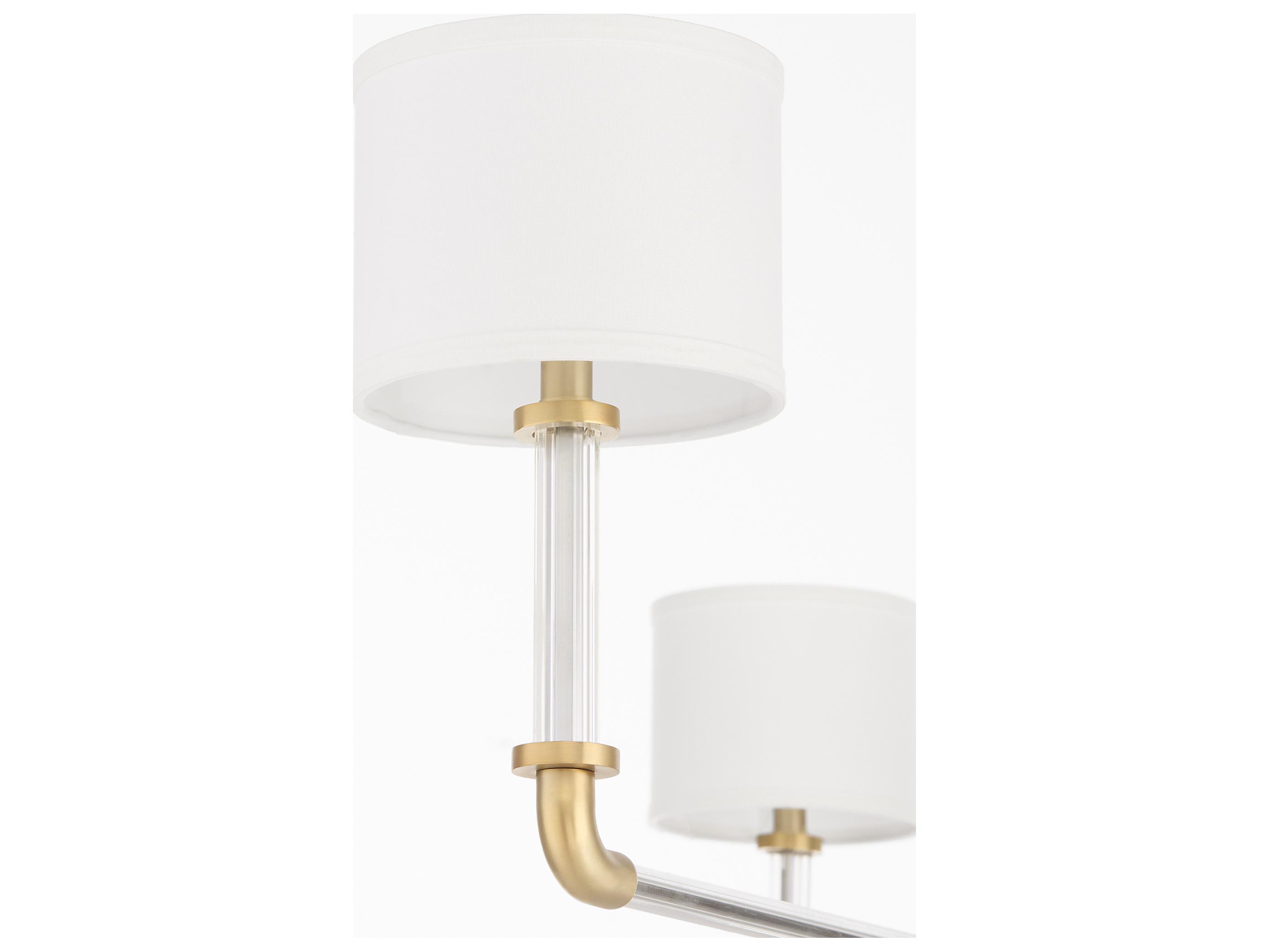 Cyan Design Hightower 8-Light Clear And Aged Brass Candelabra Chandelier