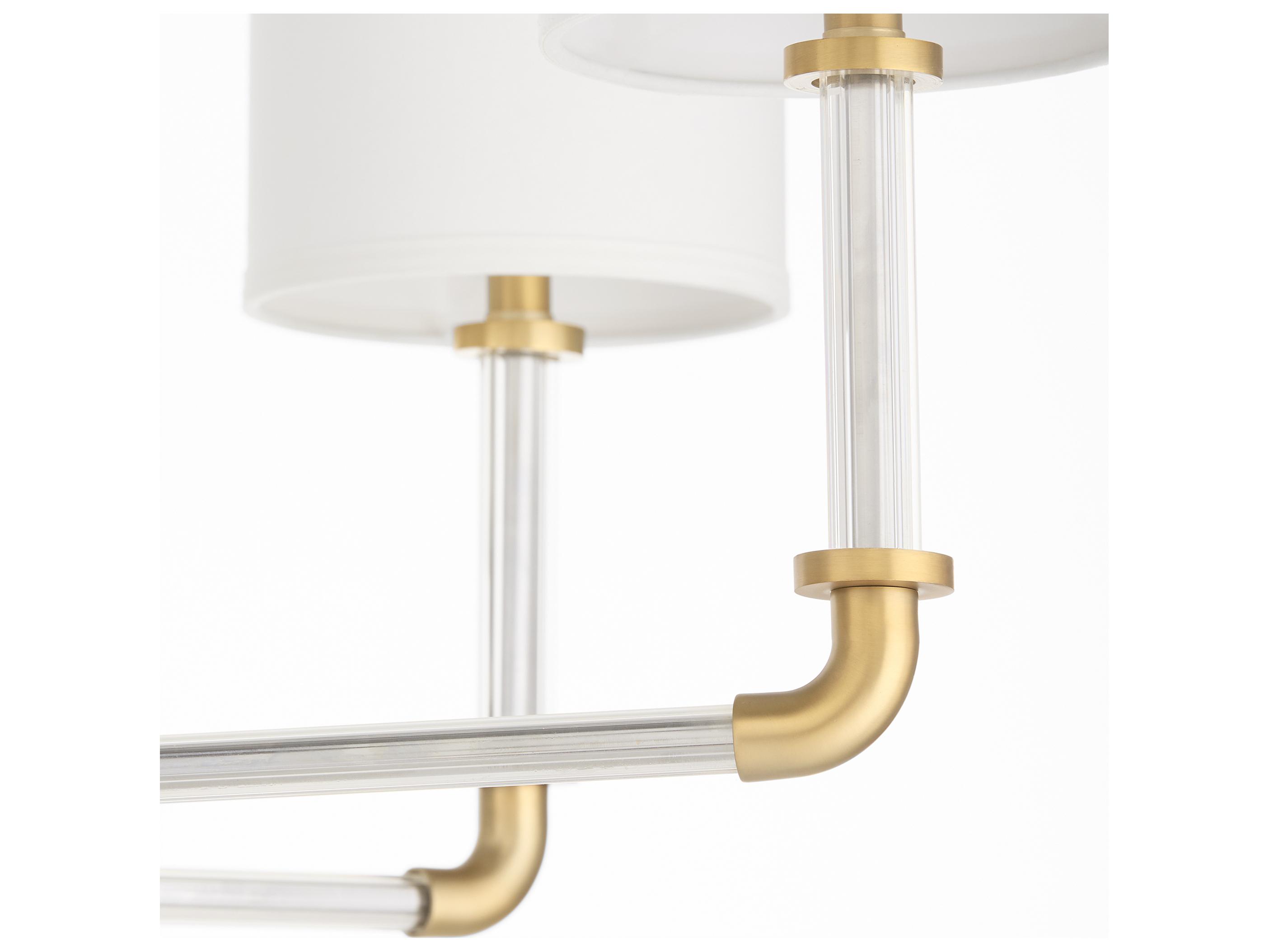 Cyan Design Hightower 8-Light Clear And Aged Brass Candelabra Chandelier