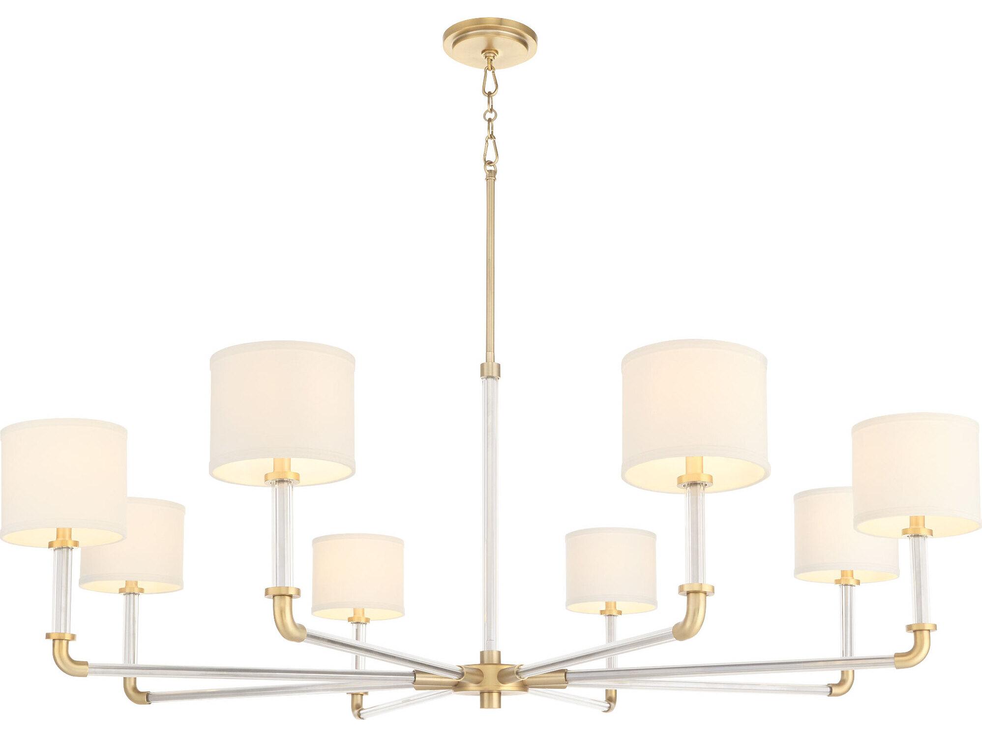 Cyan Design Hightower 8-Light Clear And Aged Brass Candelabra Chandelier
