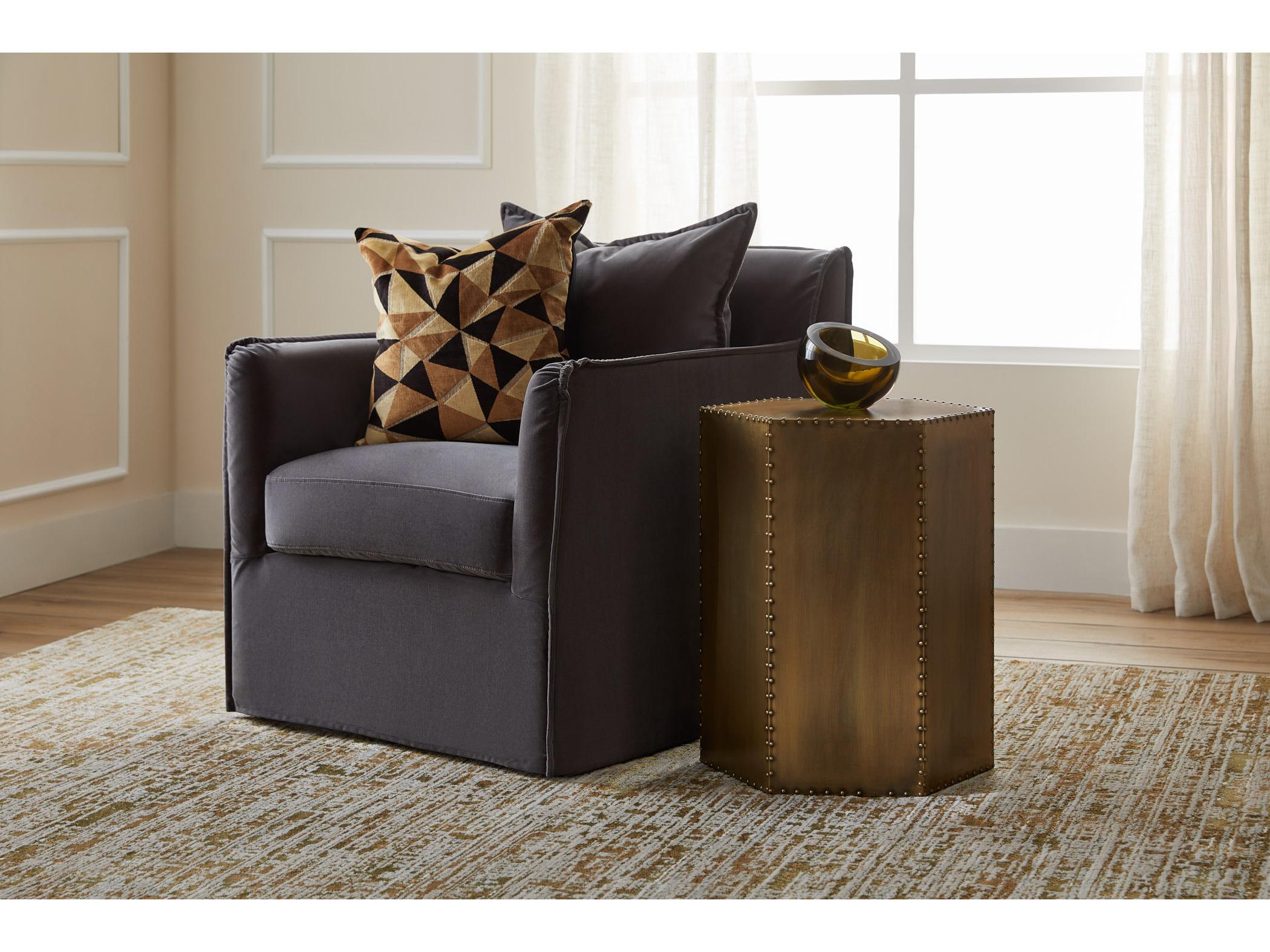 Cyan Design Hexagon Wood Brass End Table