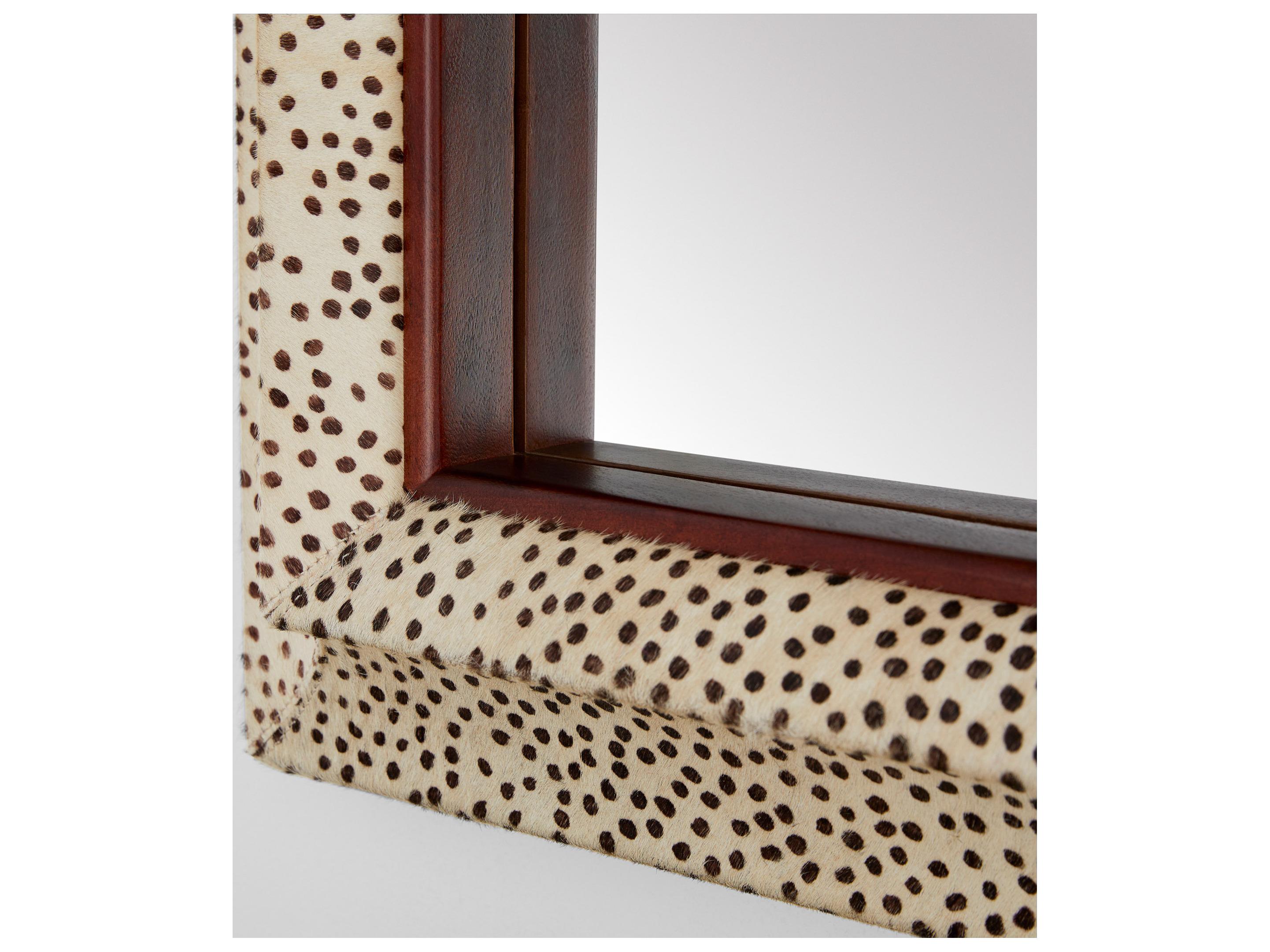 Cyan Design Gaborone Off White Brown Walnut Wall Mirror Rectangular