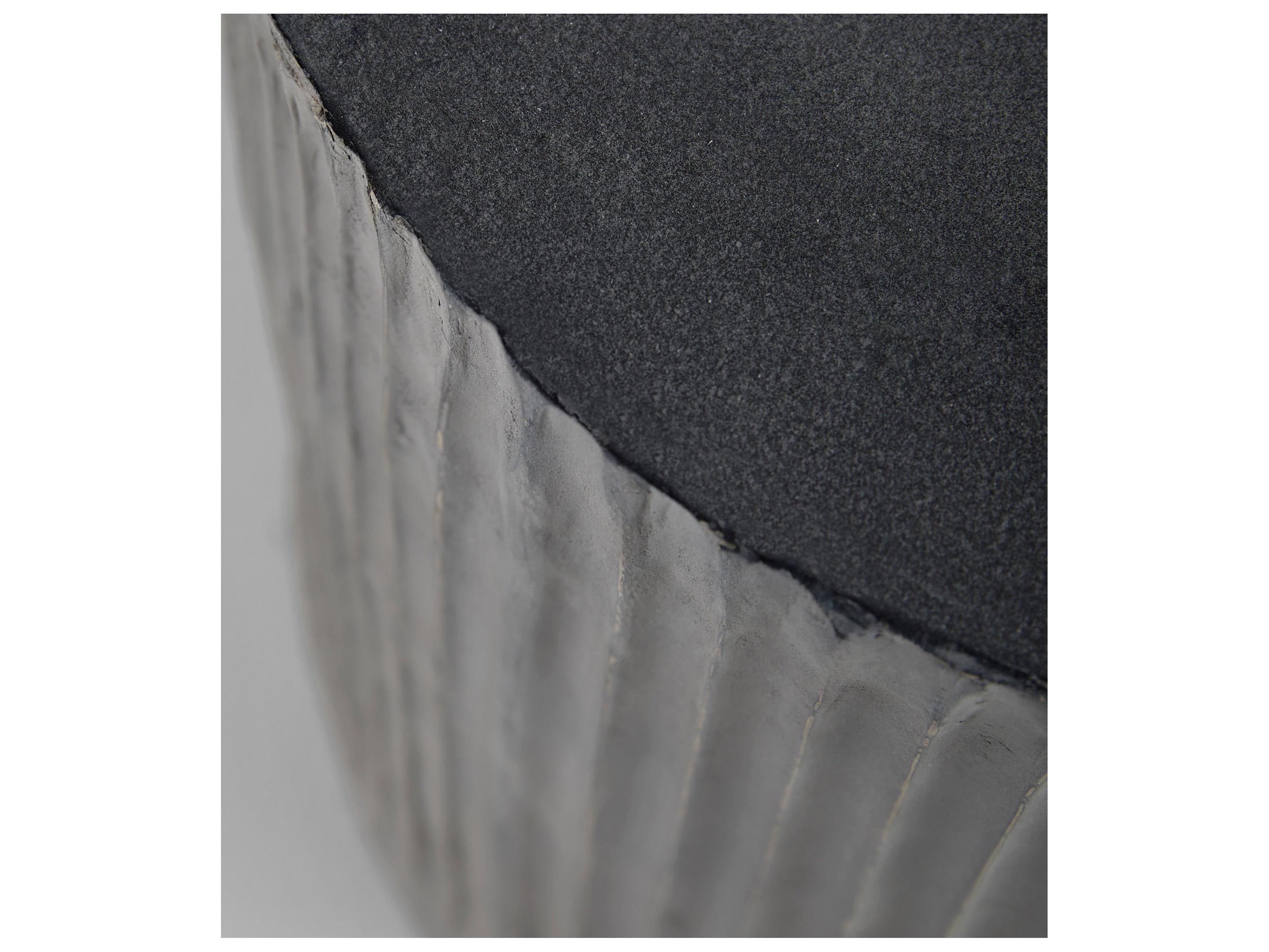 Cyan Design Round Faux Cement Grey End Table