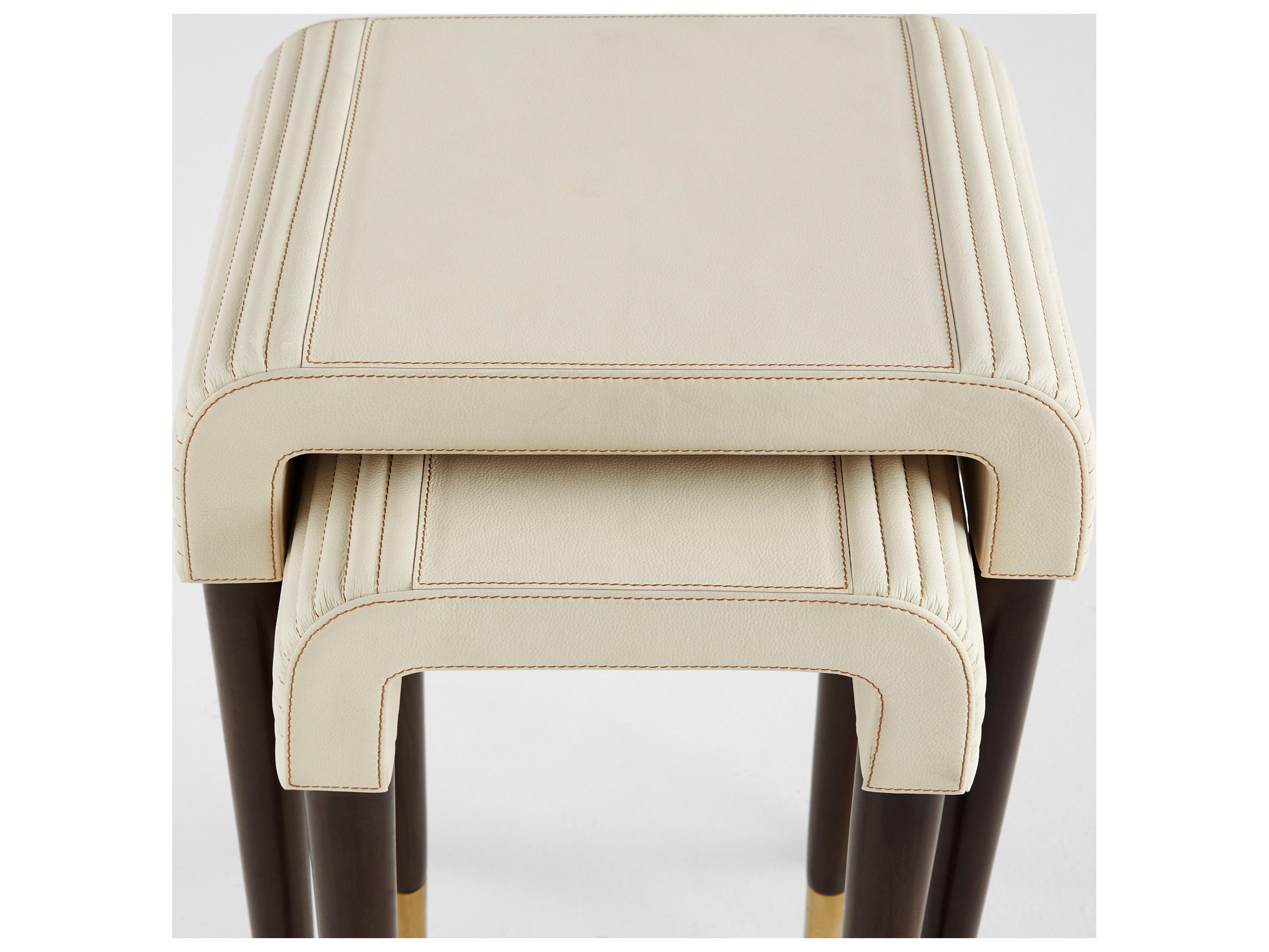 Cyan Design Rectangular Leather End Table Set of 2