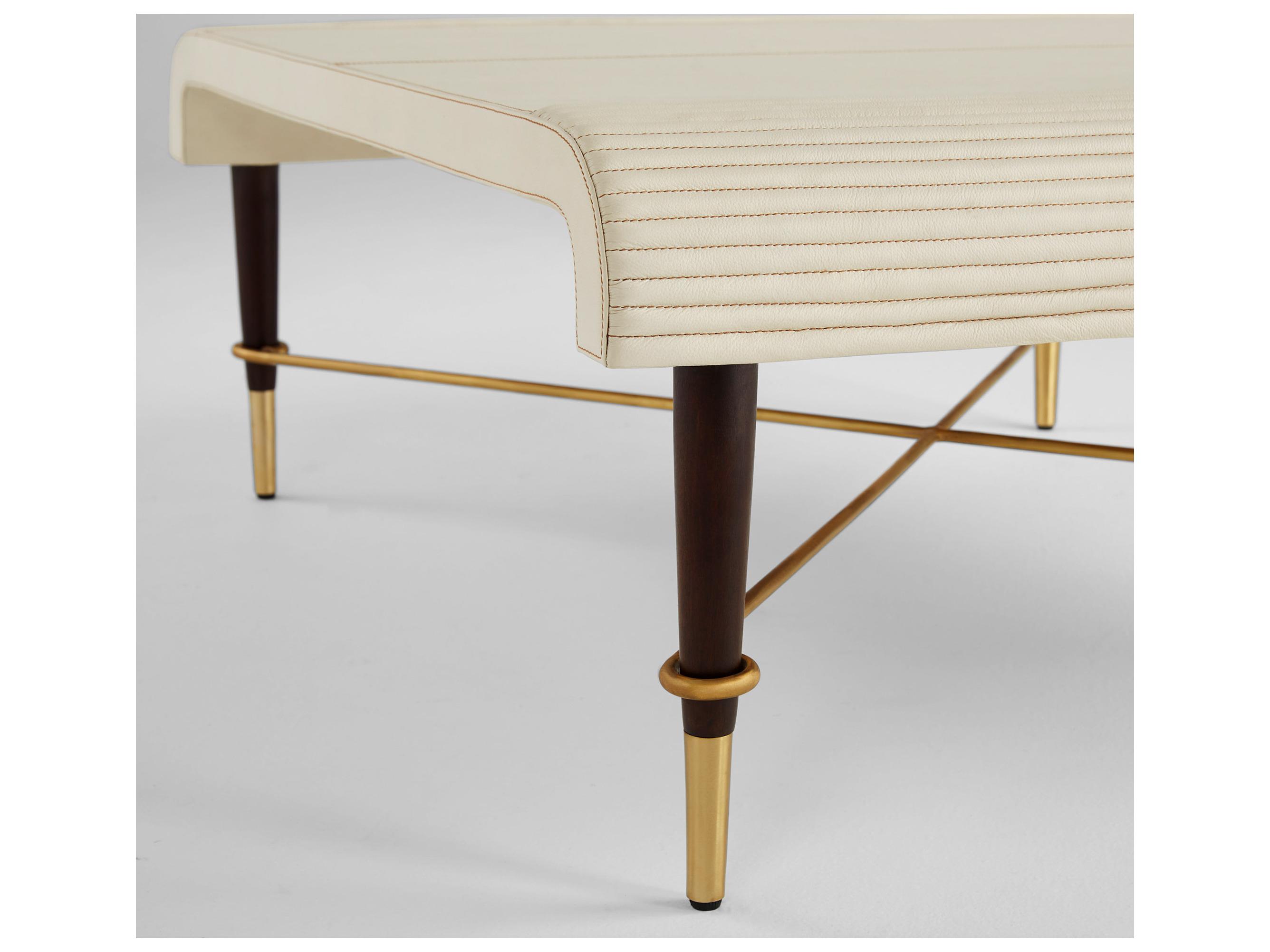 Cyan Design Rectangular Leather Coffee Table