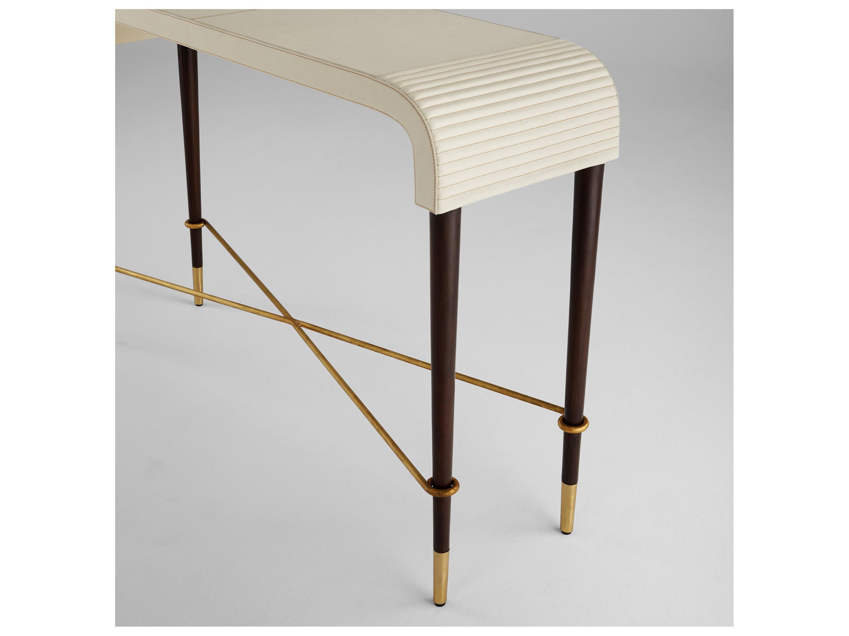 Cyan Design Rectangular Leather Console Table