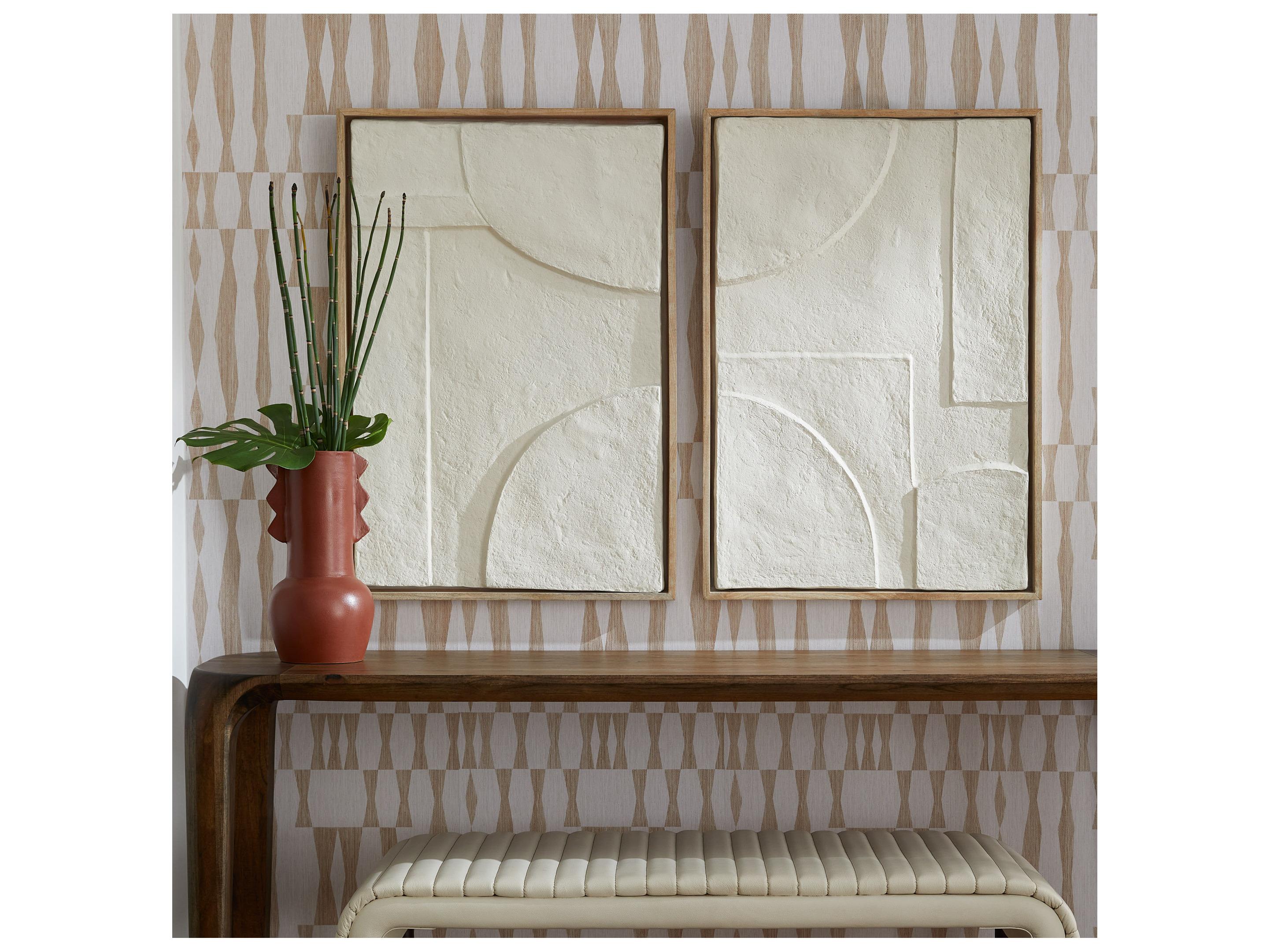 Cyan Design White Leather Accent Bench