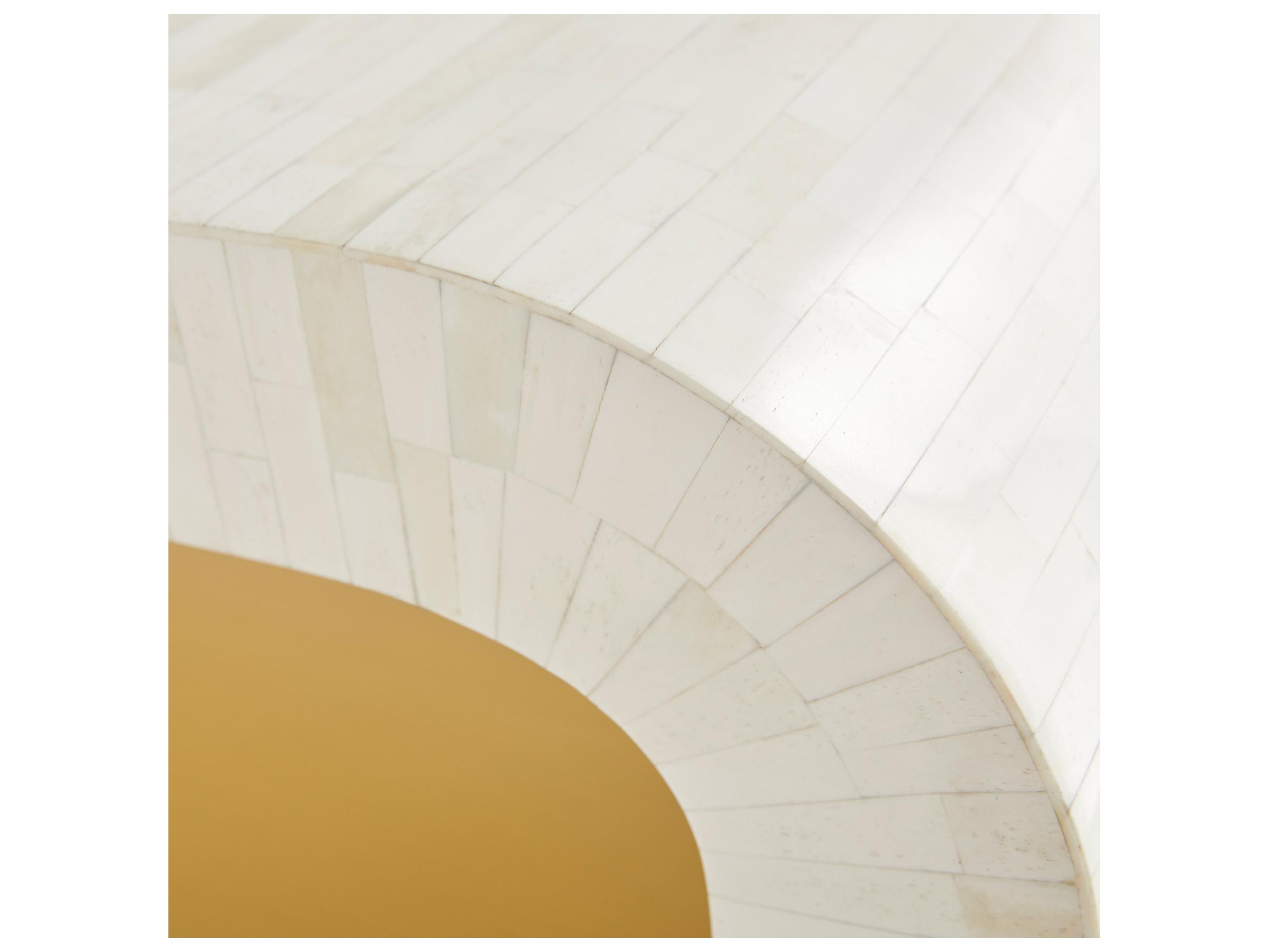 Cyan Design Rectangular Bone Brass Console Table