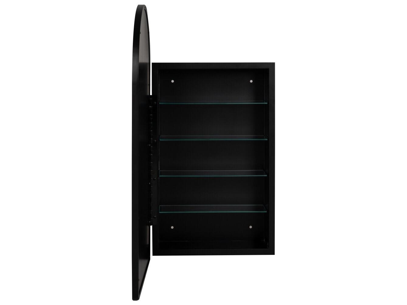 Cooper Classics Colca Matte Black Arched Medicine Cabinet