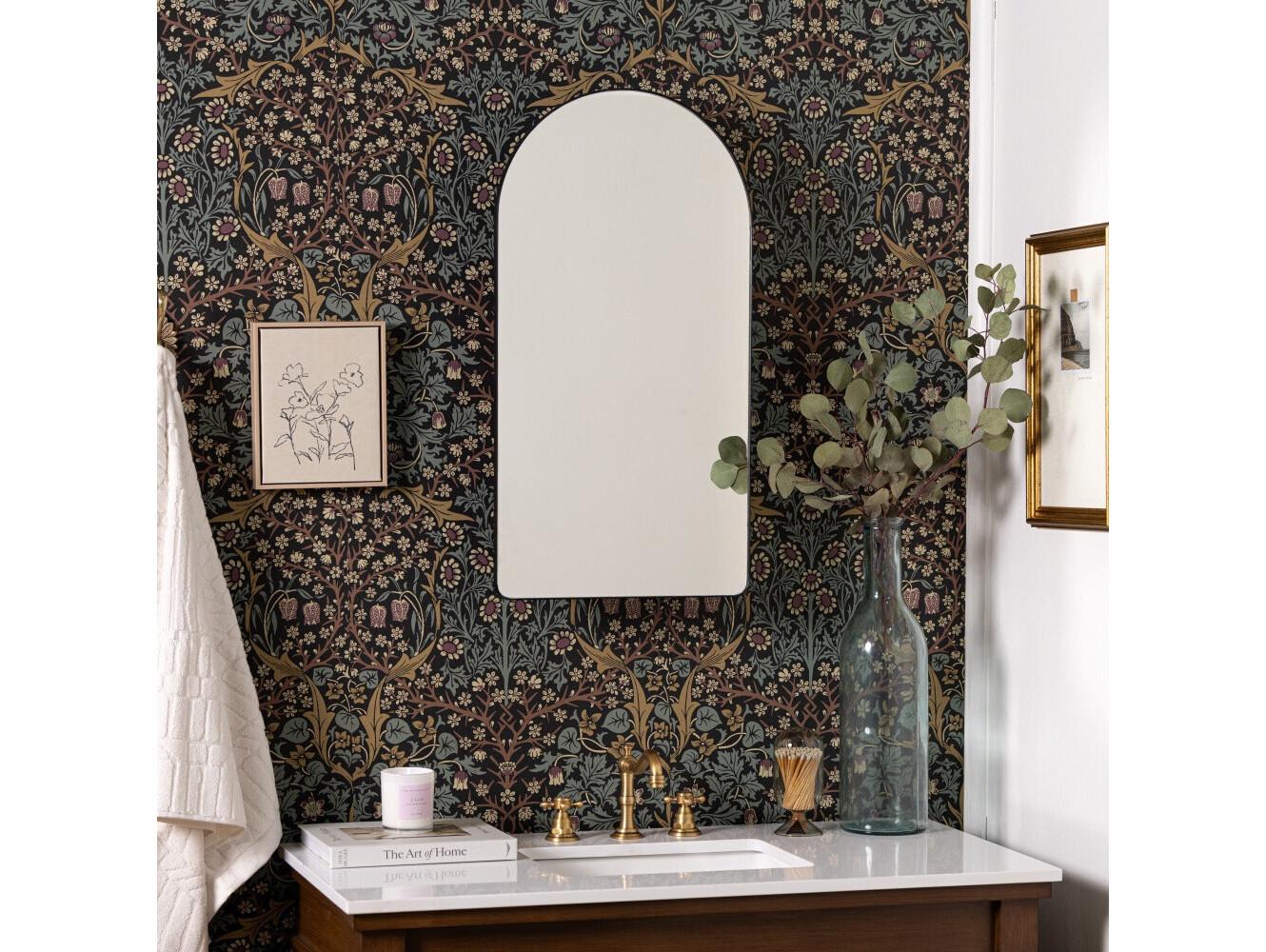 Cooper Classics Colca Matte Black Arched Medicine Cabinet