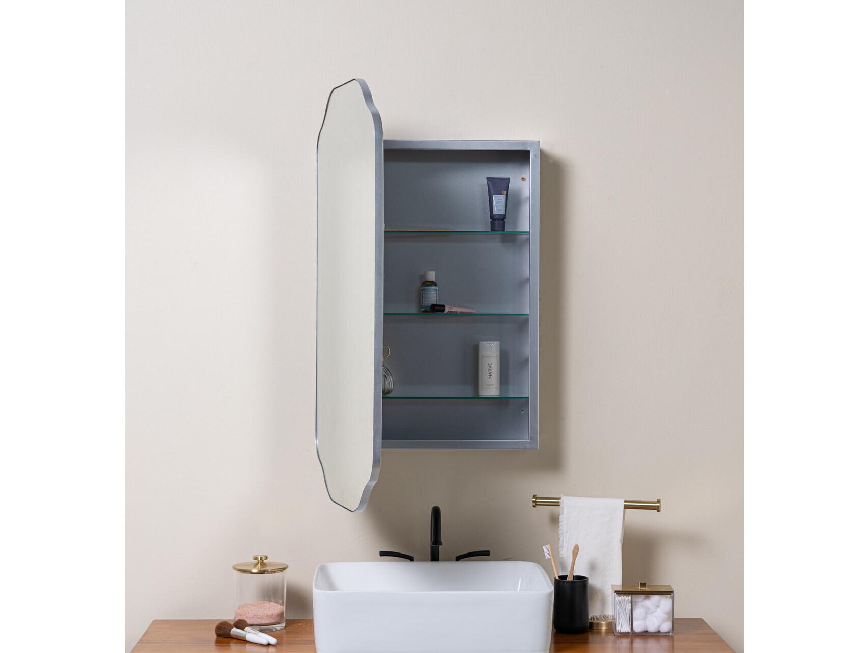 Cooper Classics Sebastian Silver Medicine Cabinet