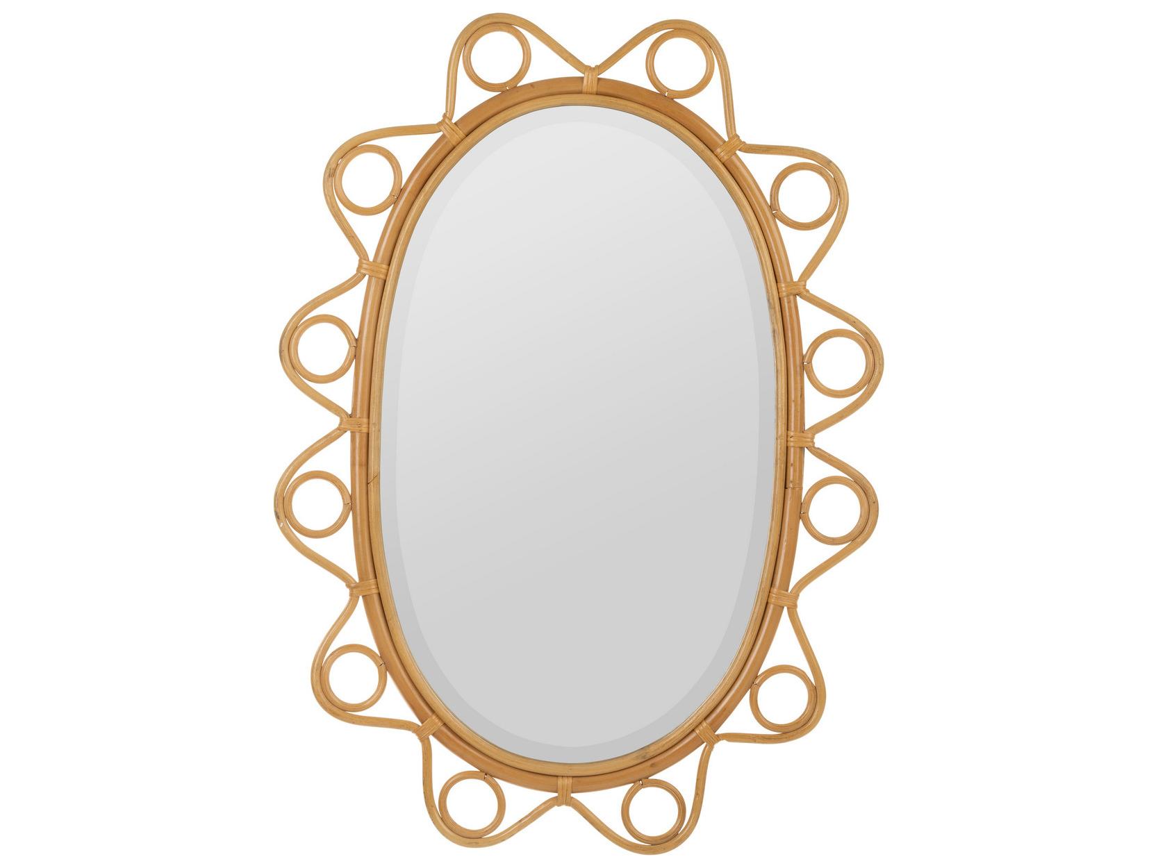 Cooper Classics Park and Oak Elin Oval Wall Mirror