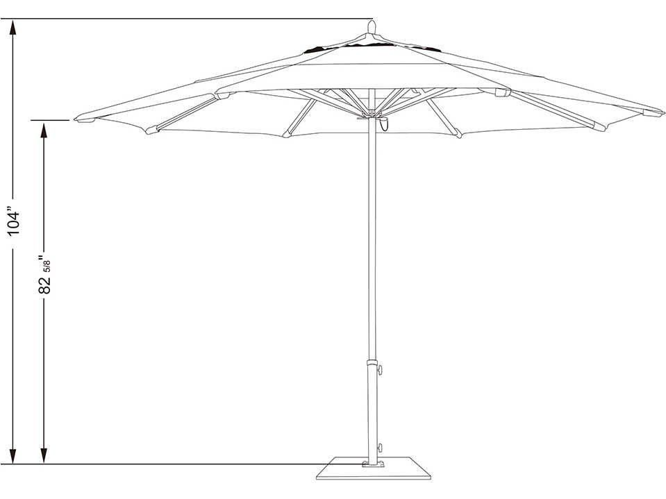 California Patio Umbrella Custom Rodeo Series 11 Foot Octagon Market Aluminum Patio Umbrella with Push Lift System