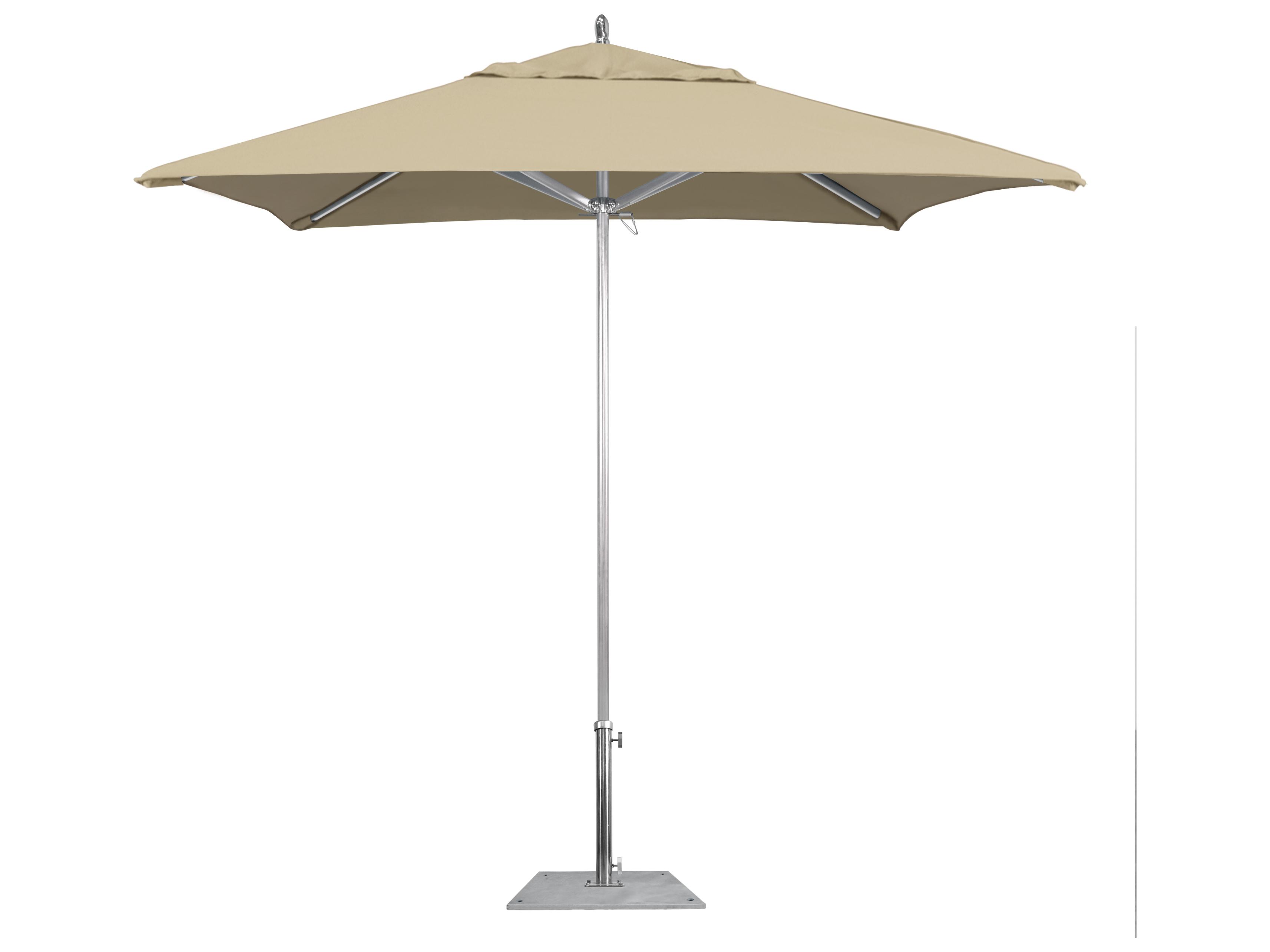California Outdoor Umbrella Custom Rodeo Series 7.5 Foot Square Push Up Lift Aluminum Outdoor Umbrella