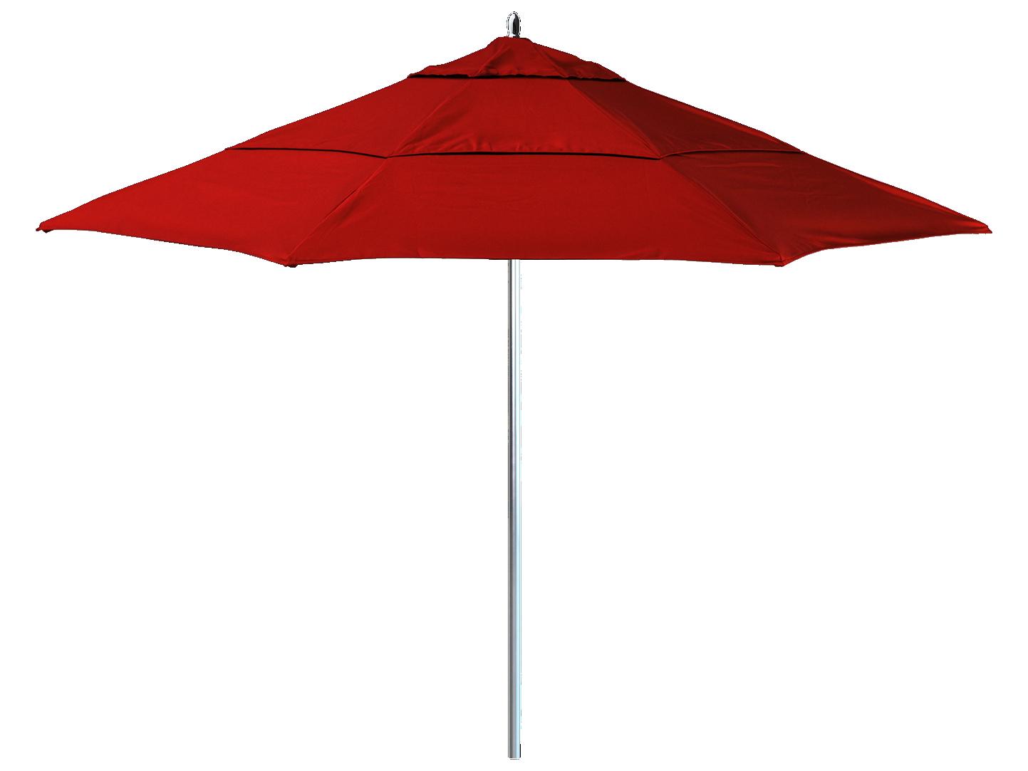 California Patio Umbrella Quick Ship Newport Series Aluminum 11 Foot Octagon Pulley Lift Patio Umbrella
