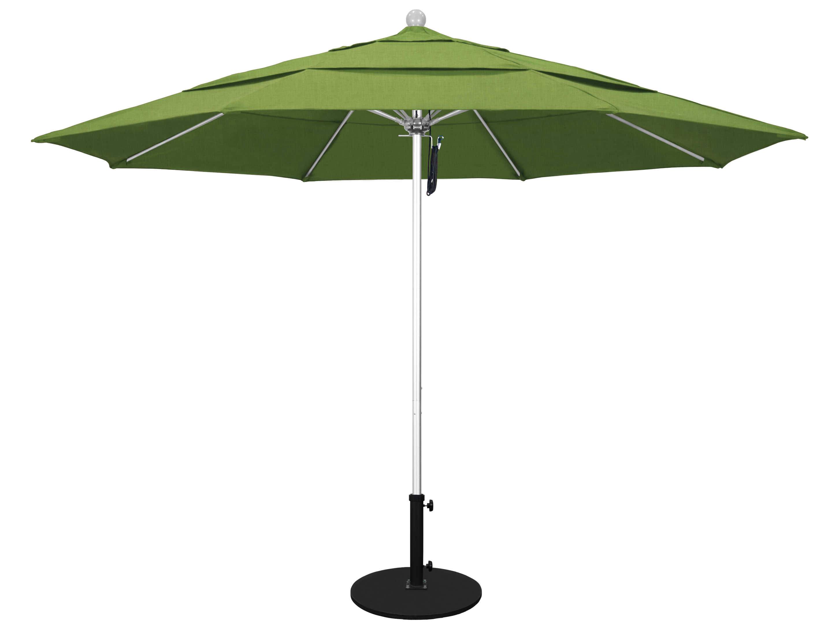 California Patio Umbrella Quick Ship Venture Series 11 Foot Octagon Market Aluminum Patio Umbrella with Pulley Lift System