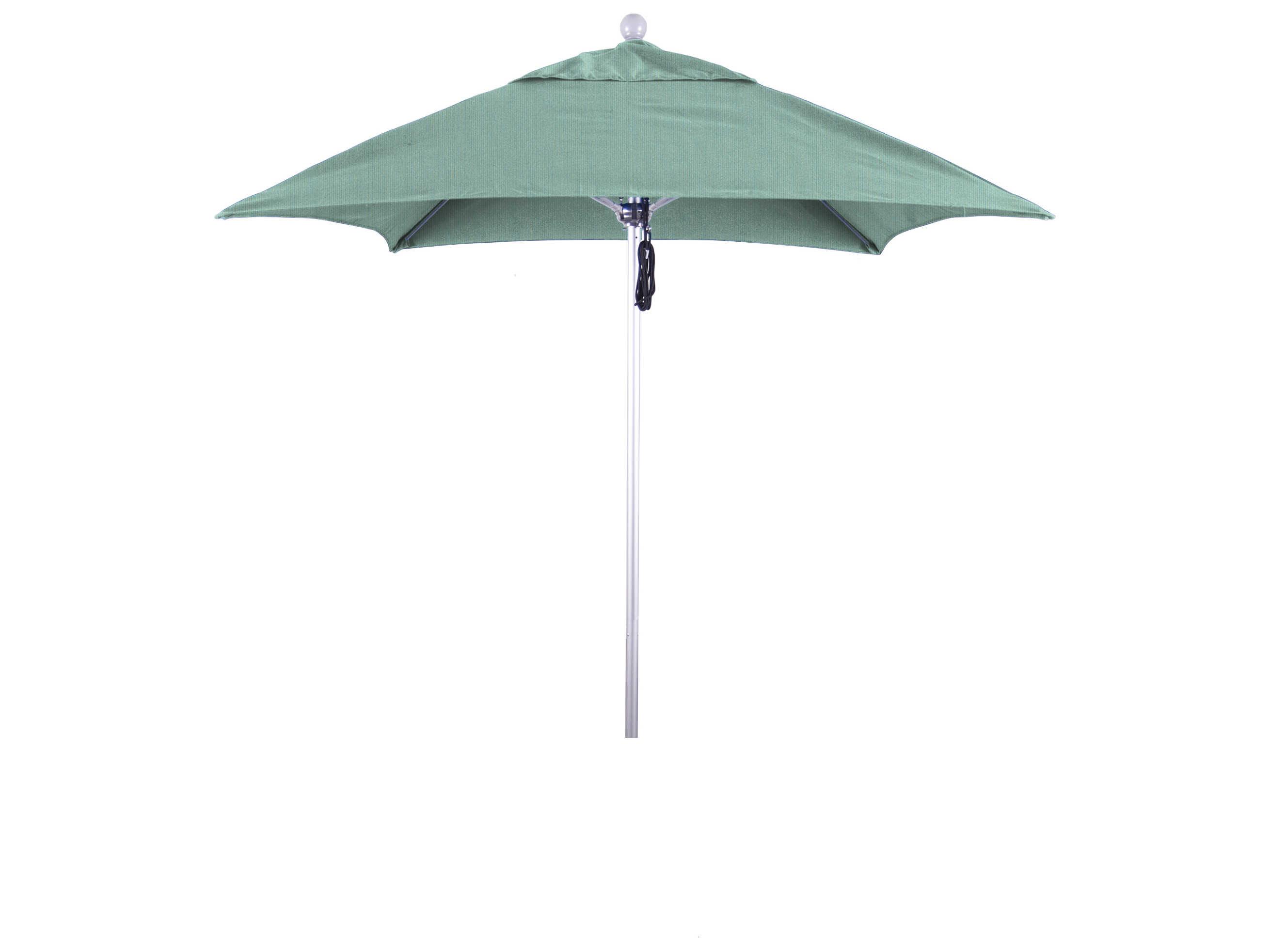 California Outdoor Umbrella Quick Ship Venture Series 6 Foot Square Market Aluminum Outdoor Umbrella with Push Lift System