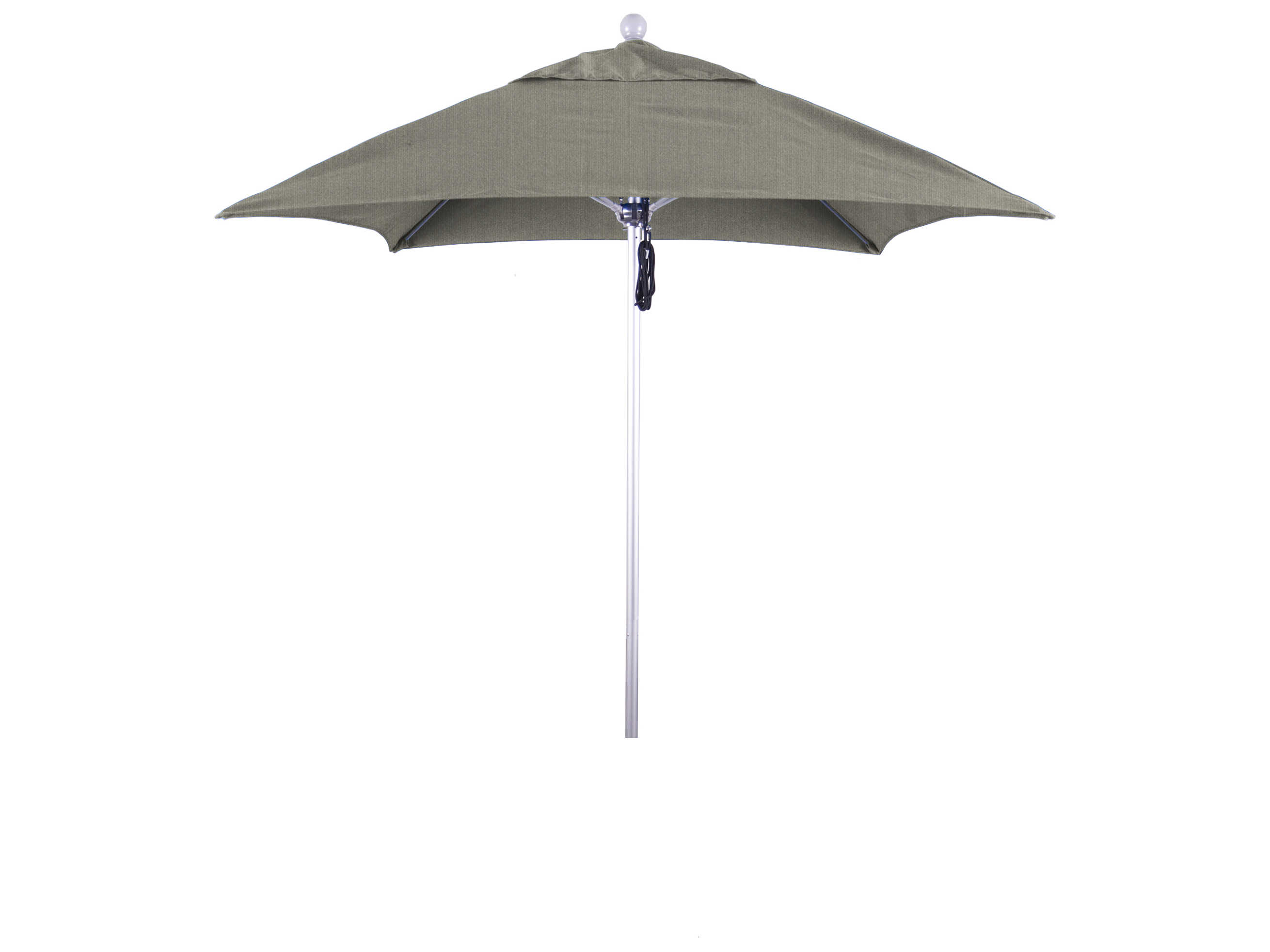 California Outdoor Umbrella Quick Ship Venture Series 6 Foot Square Market Aluminum Outdoor Umbrella with Push Lift System