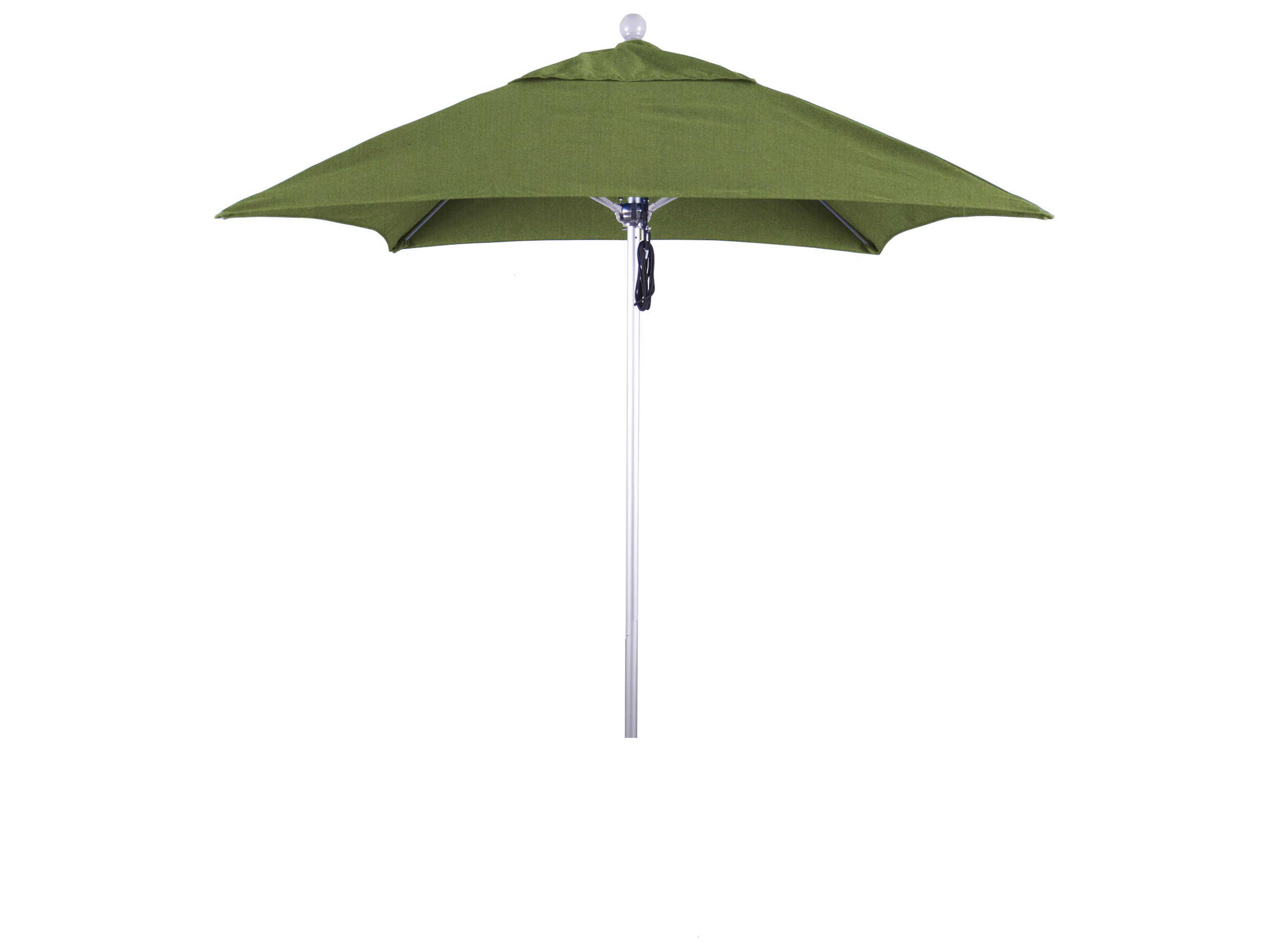 California Outdoor Umbrella Custom Venture Series 6 Foot Square Market Aluminum Outdoor Umbrella with Push Lift System