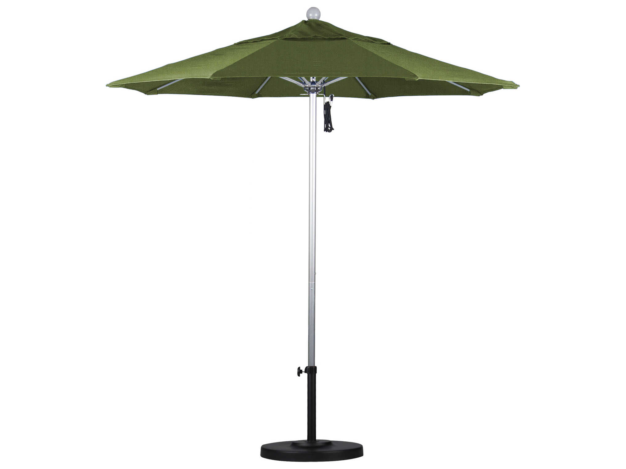 California Outdoor Patio Umbrella Quick Ship Venture Series 7.5 Foot Octagon Market Aluminum Outdoor Patio Umbrella with Push Lift System