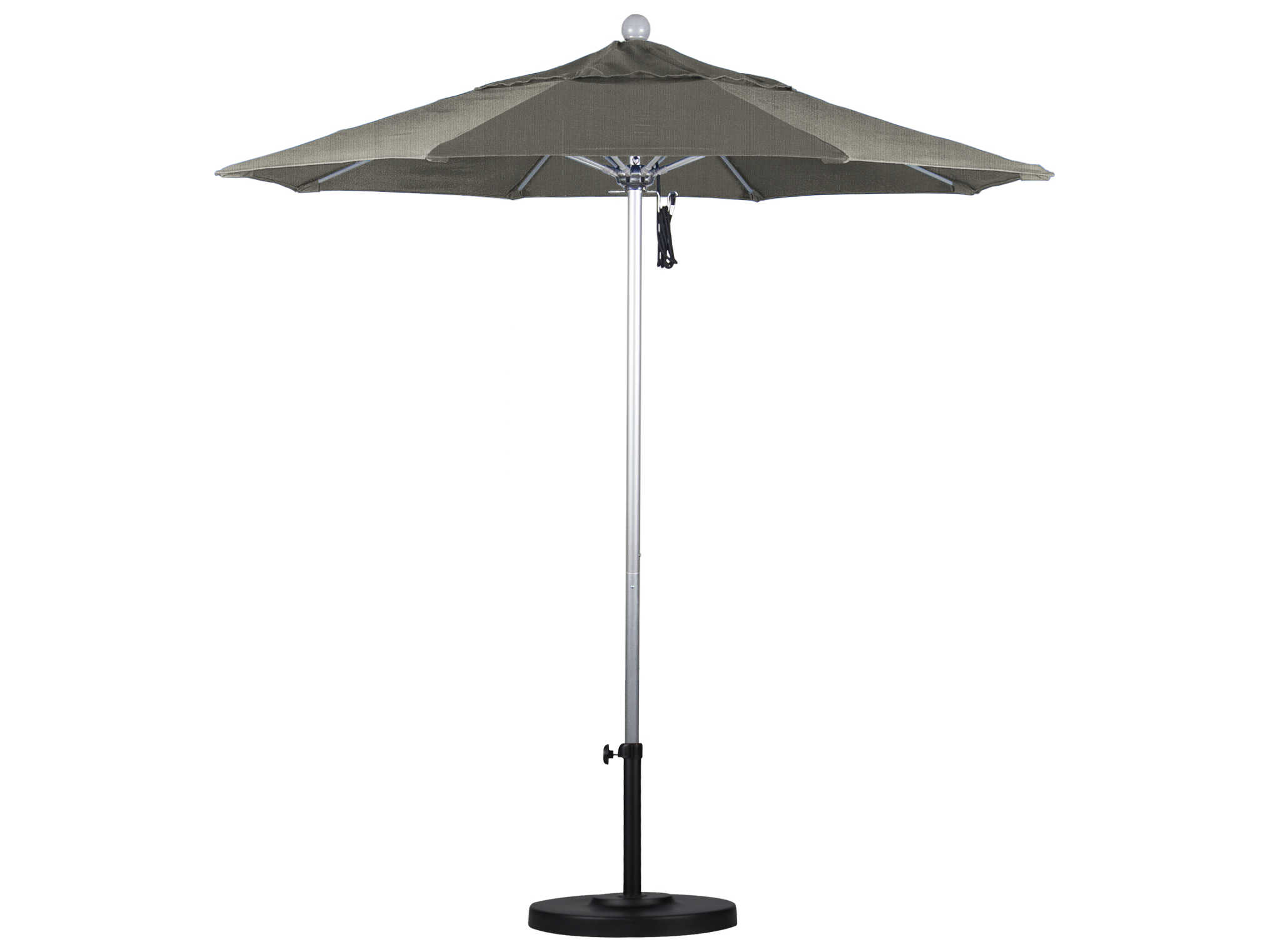 California Outdoor Patio Umbrella Quick Ship Venture Series 7.5 Foot Octagon Market Aluminum Outdoor Patio Umbrella with Push Lift System
