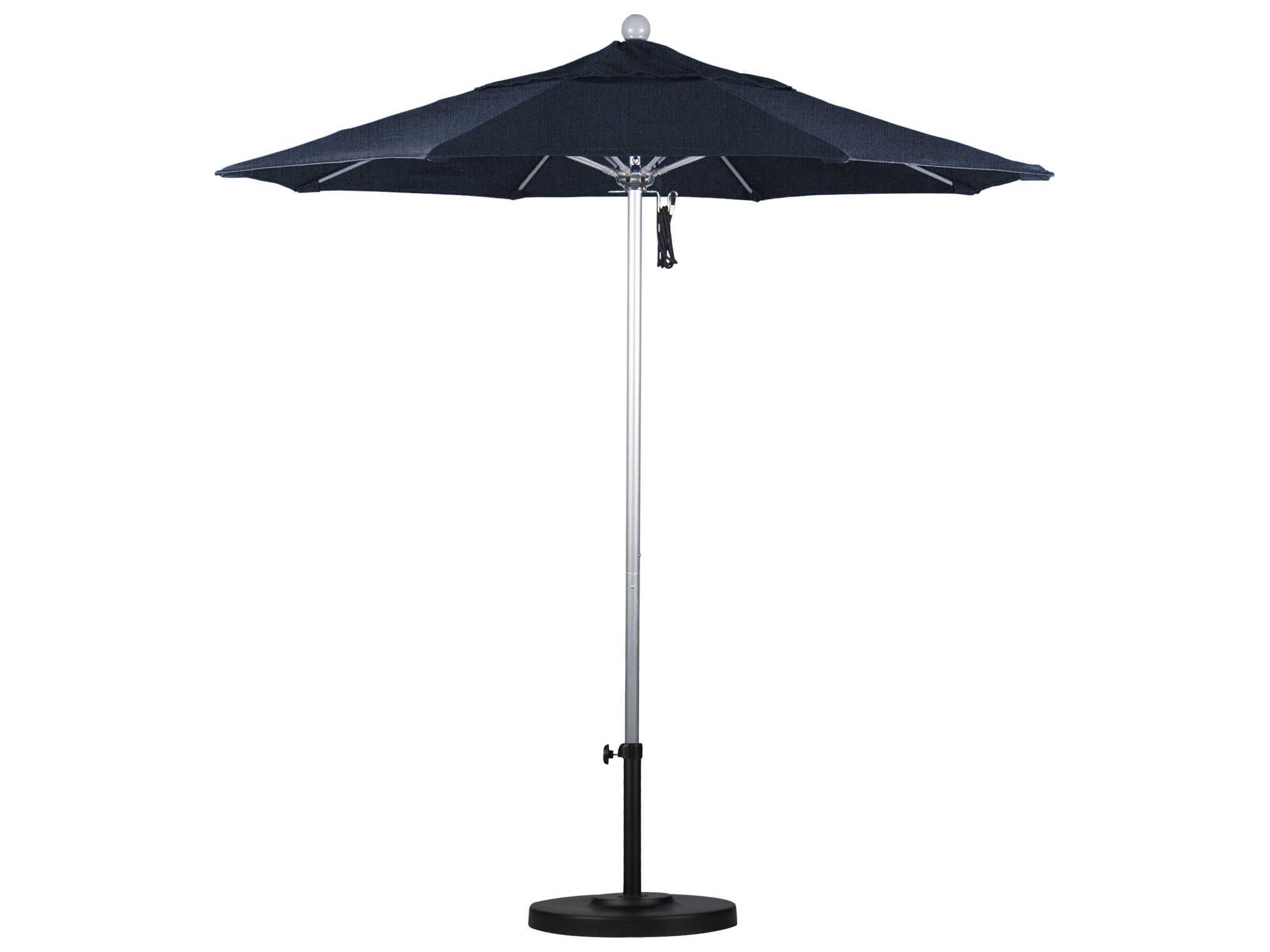 California Outdoor Patio Umbrella Custom Venture Series 7.5 Foot Octagon Market Aluminum Outdoor Patio Umbrella with Push Lift System