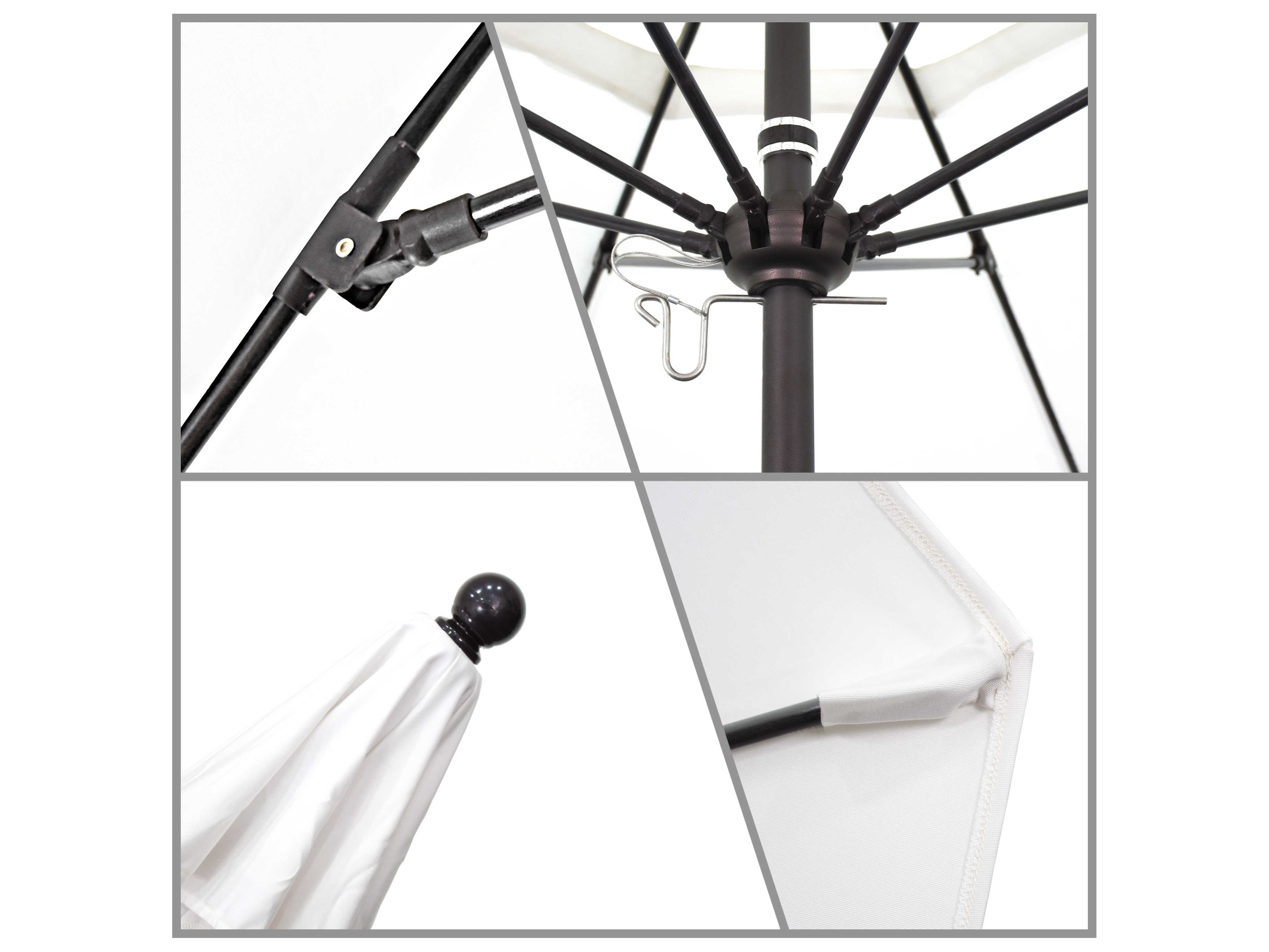 California Patio Umbrella Quick Ship Venture Series 9 Foot Octagon Market Aluminum Patio Umbrella with Push Lift System