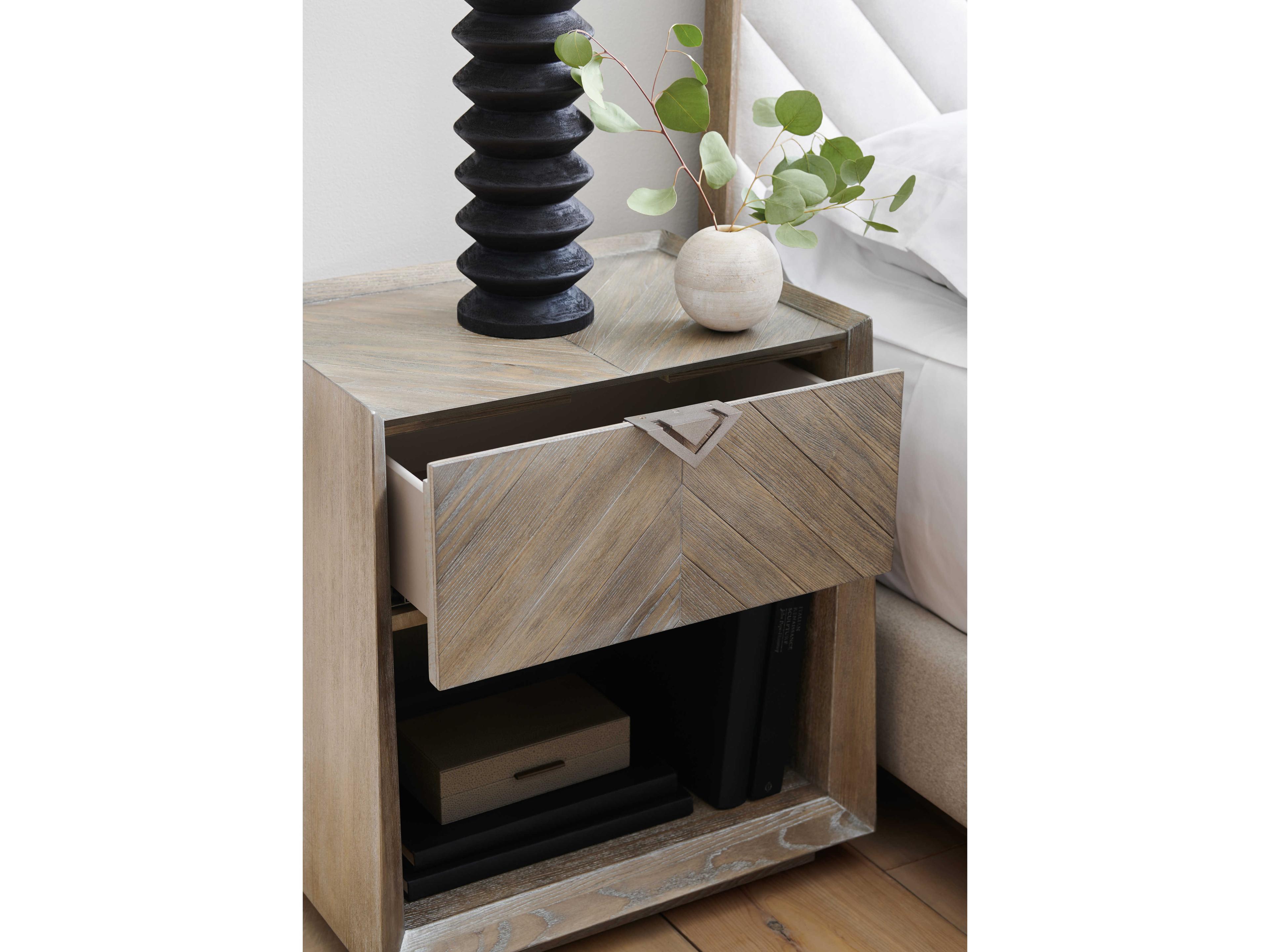 Caracole Classic Earthly Delight 1-Drawer Brown Nightstand