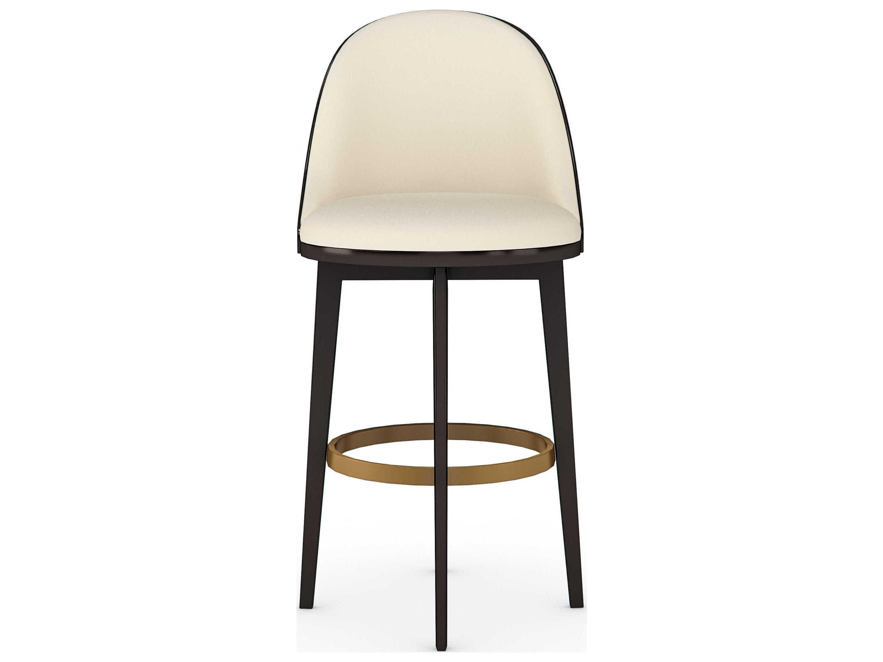 Caracole Classic Another Round Swivel Dark Chocolate Champagne Gold Bar Stool