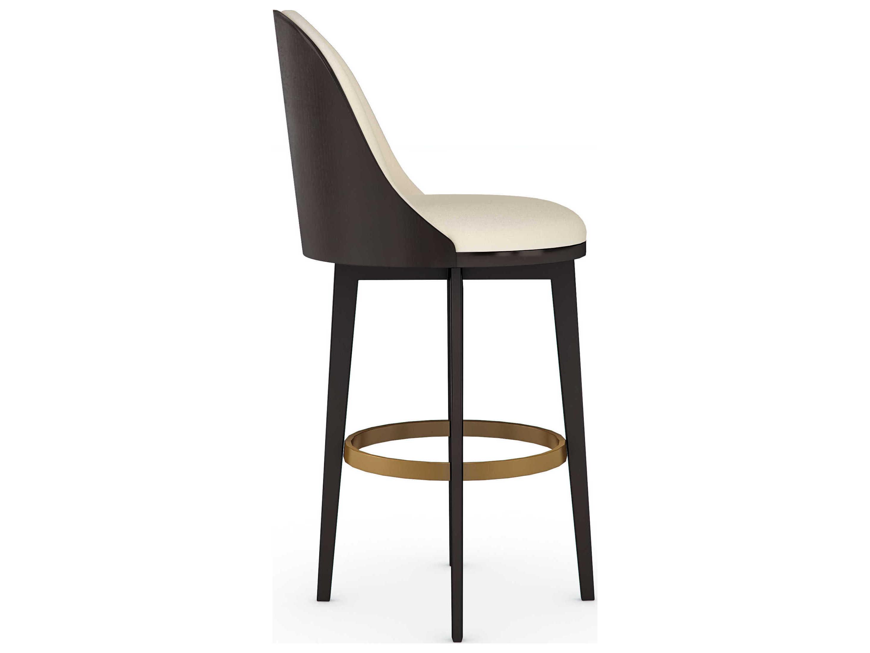 Caracole Classic Another Round Swivel Dark Chocolate Champagne Gold Bar Stool